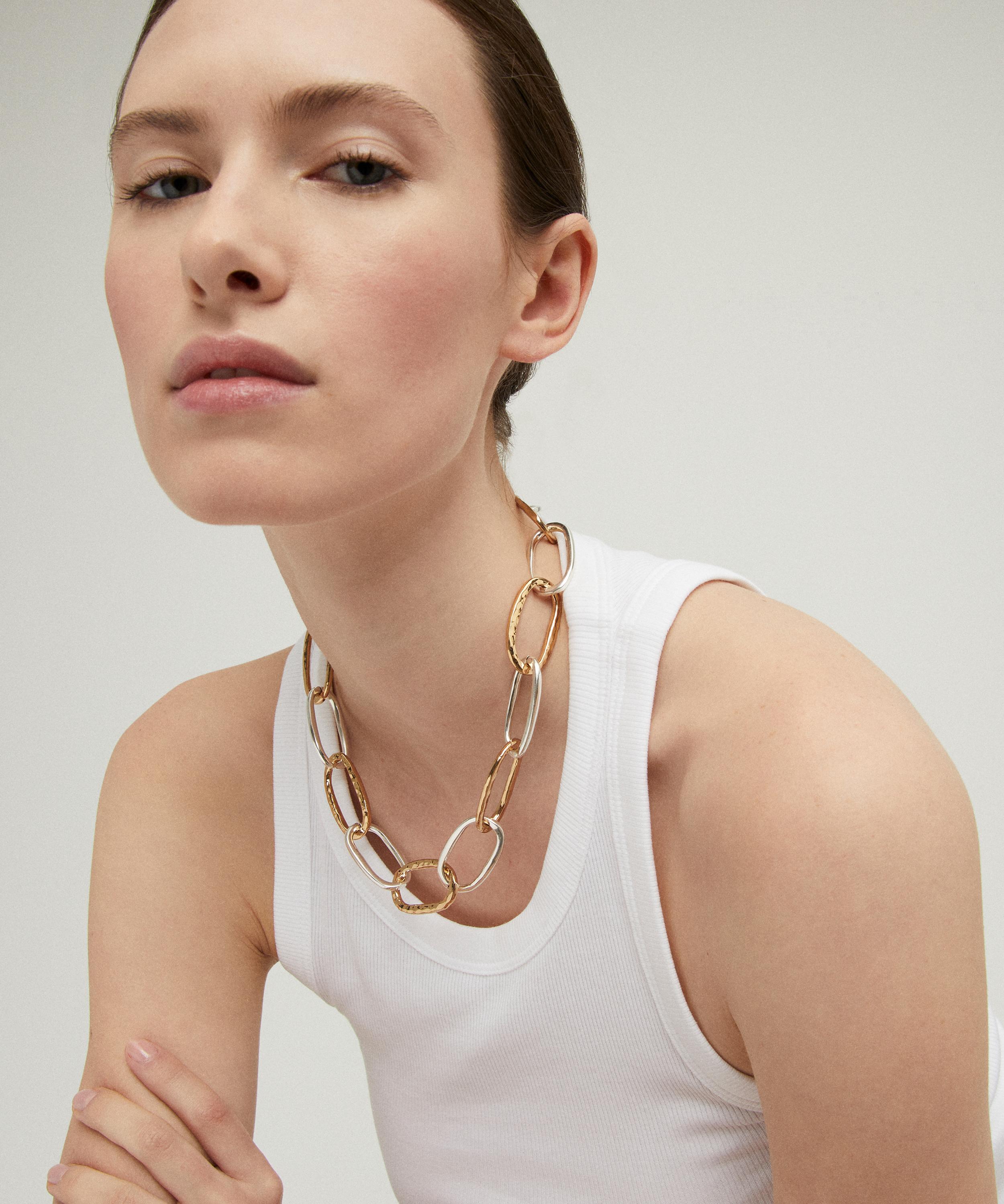 Gas Bijoux - Two-Tone Large Oval Link Chain Necklace image number 2
