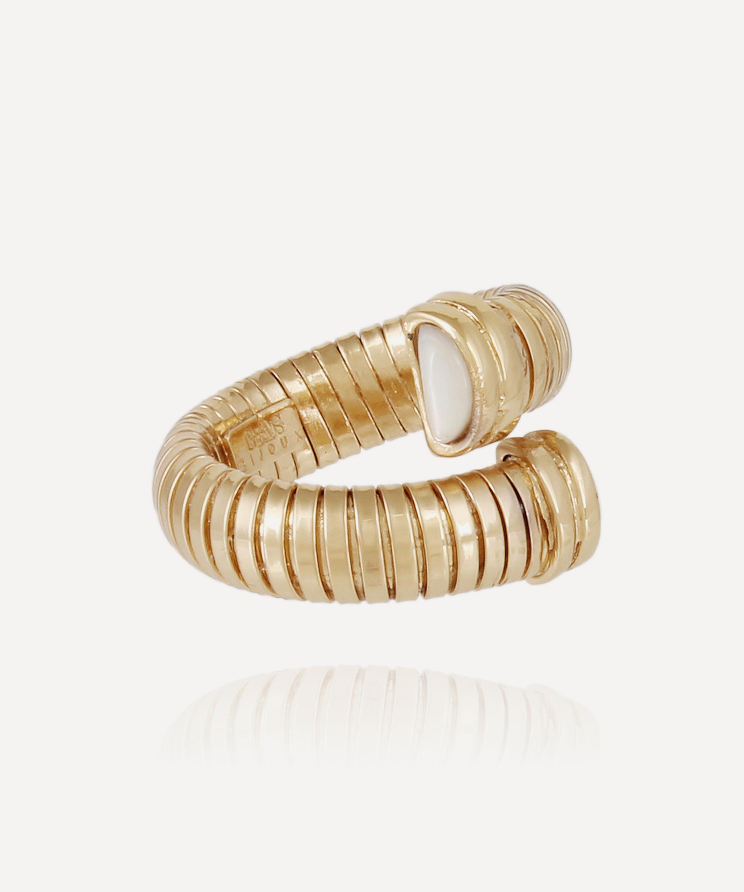 Gas Bijoux - Gold-Plated Antigone Mother of Pearl Ring image number 0