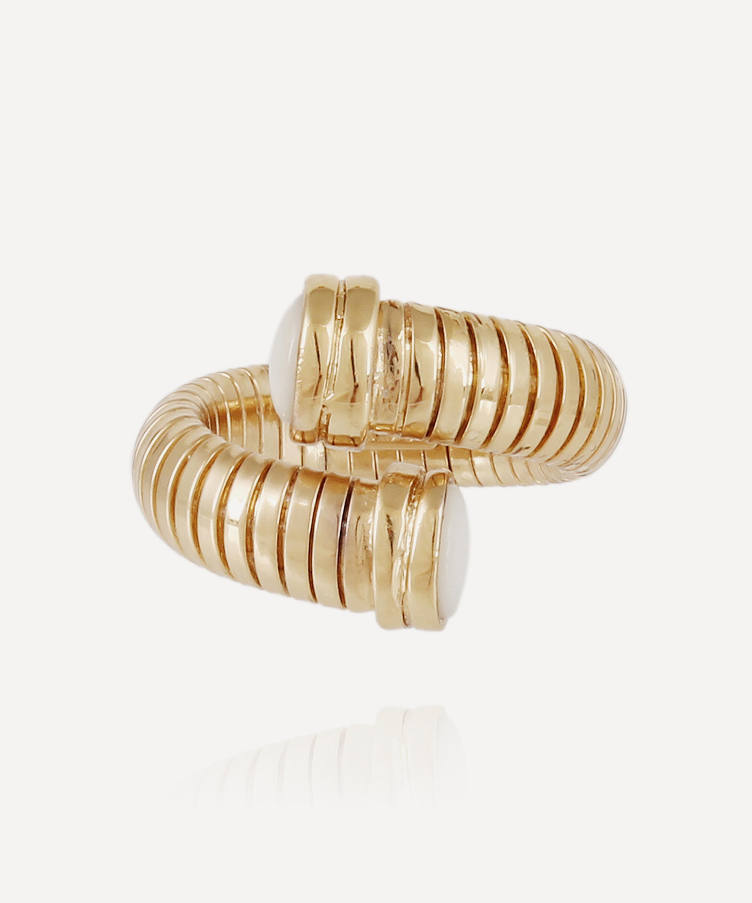 Gas Bijoux - Gold-Plated Antigone Mother of Pearl Ring image number 2