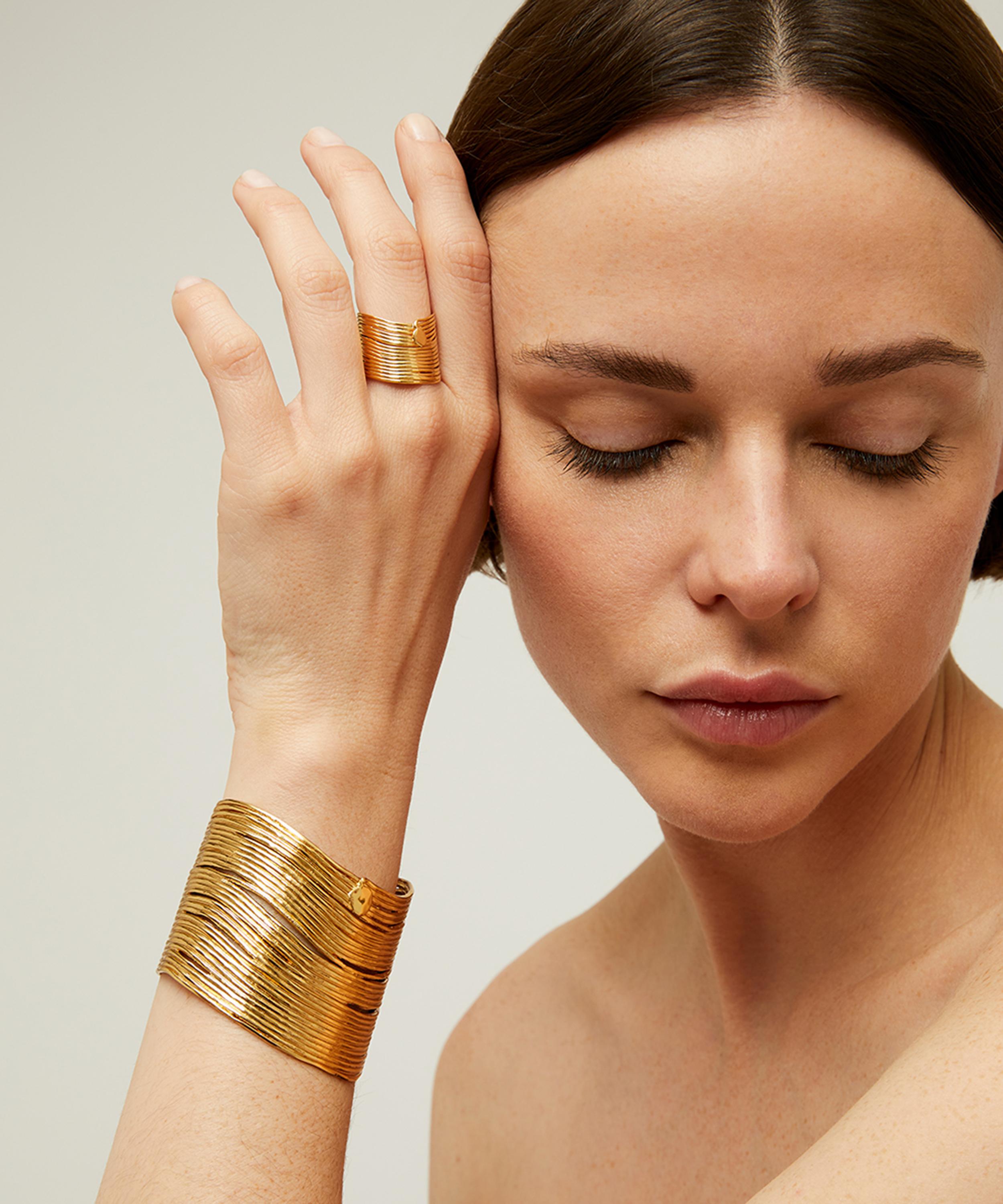 Gas Bijoux - Gold-Plated Wave Ring image number 1