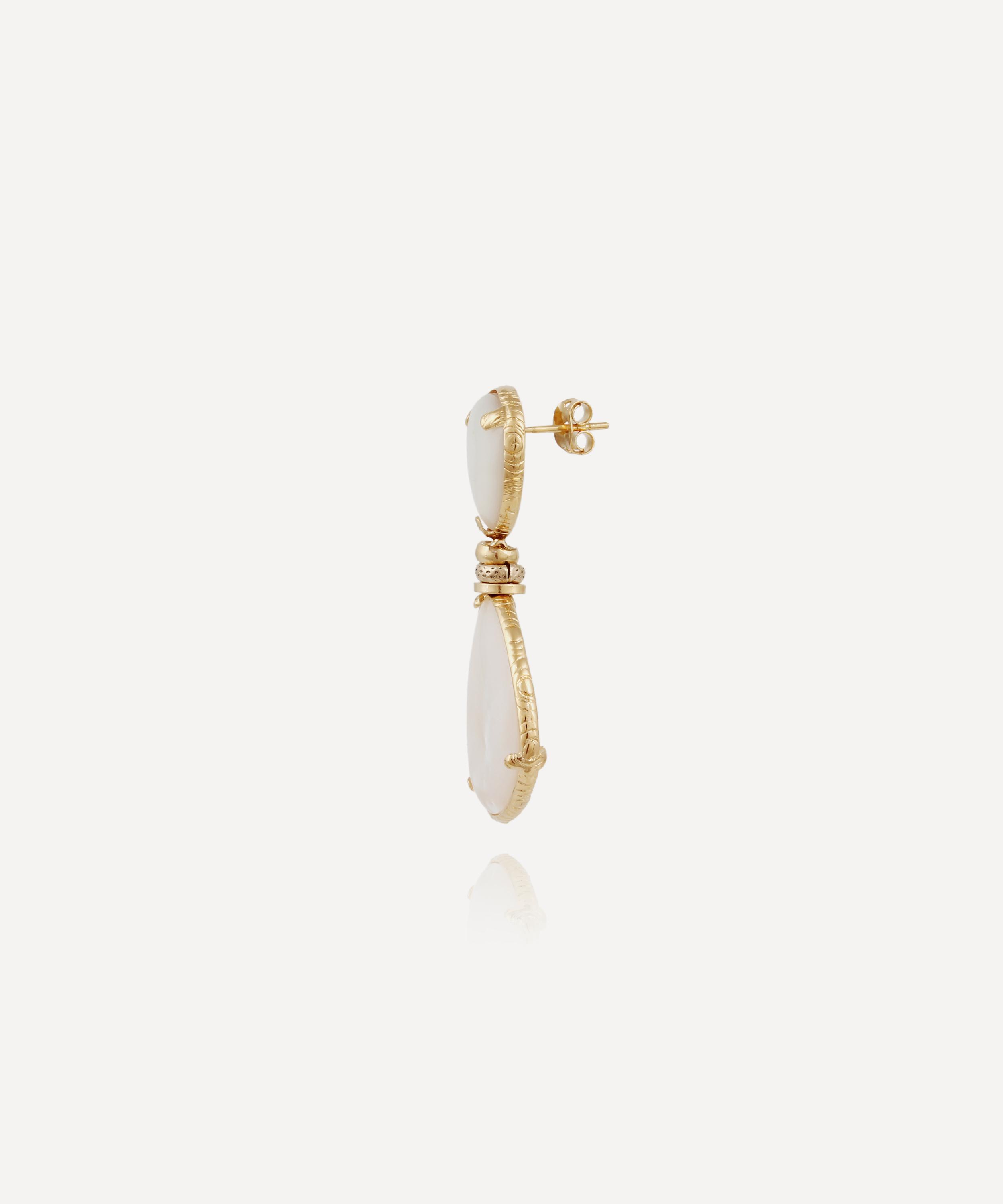 Gas Bijoux - Gold-Plated Silia Mother of Pearl Drop Earrings image number 1