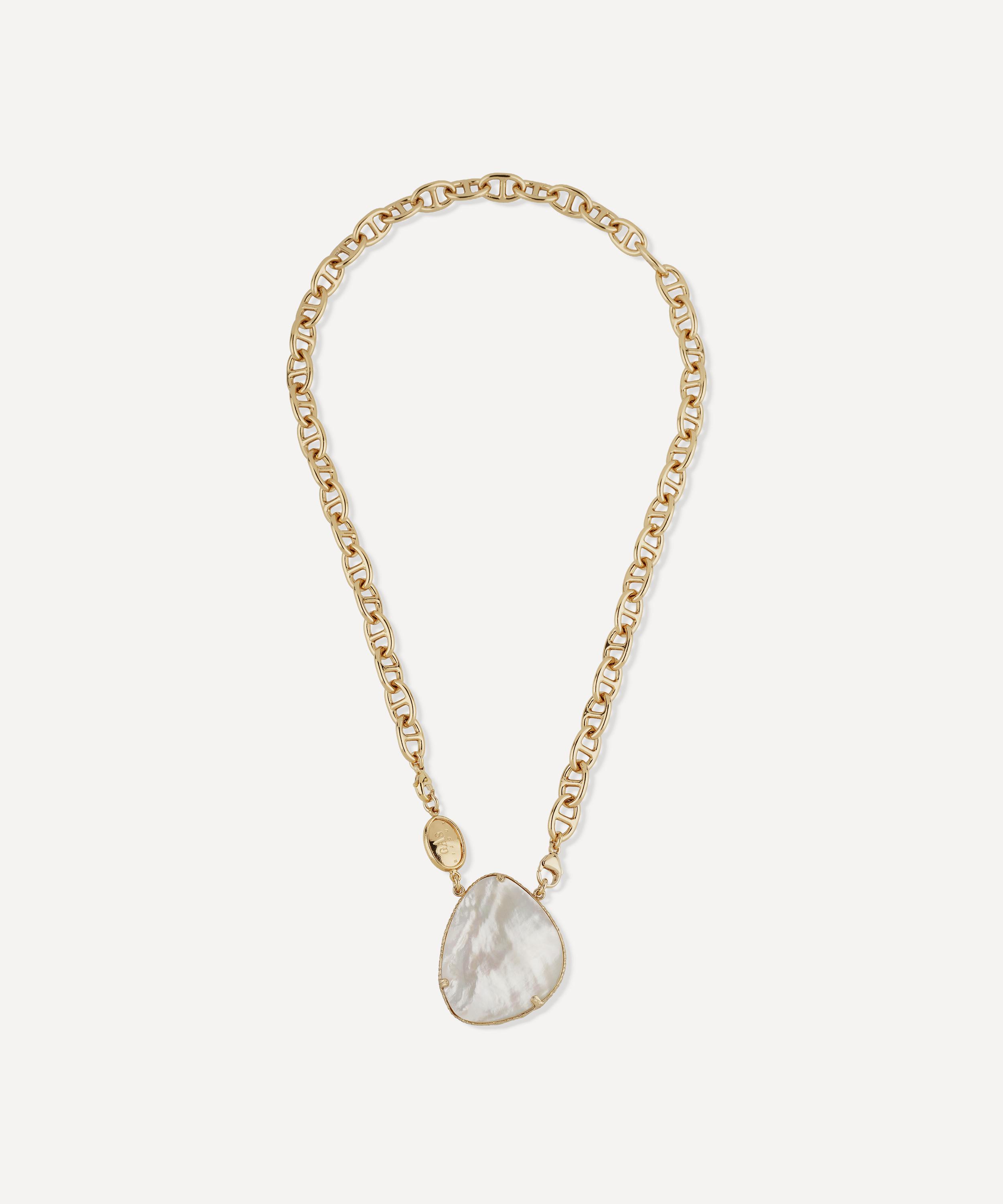 Gas Bijoux - Gold-Plated Billy Mother of Pearl Pendant Necklace image number 0