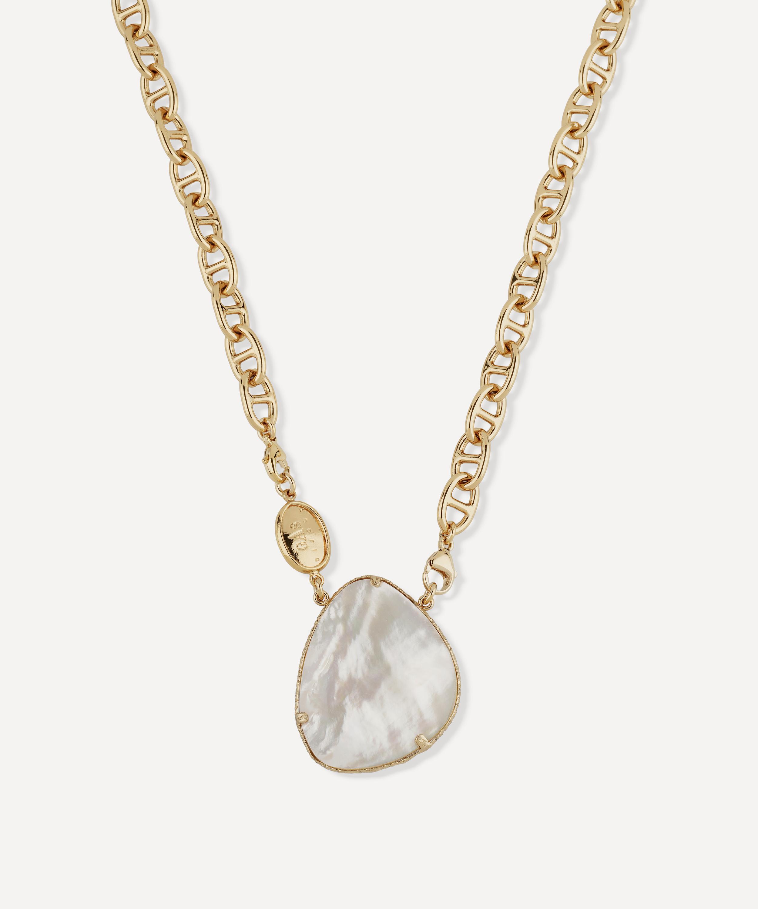 Gas Bijoux - Gold-Plated Billy Mother of Pearl Pendant Necklace image number 1
