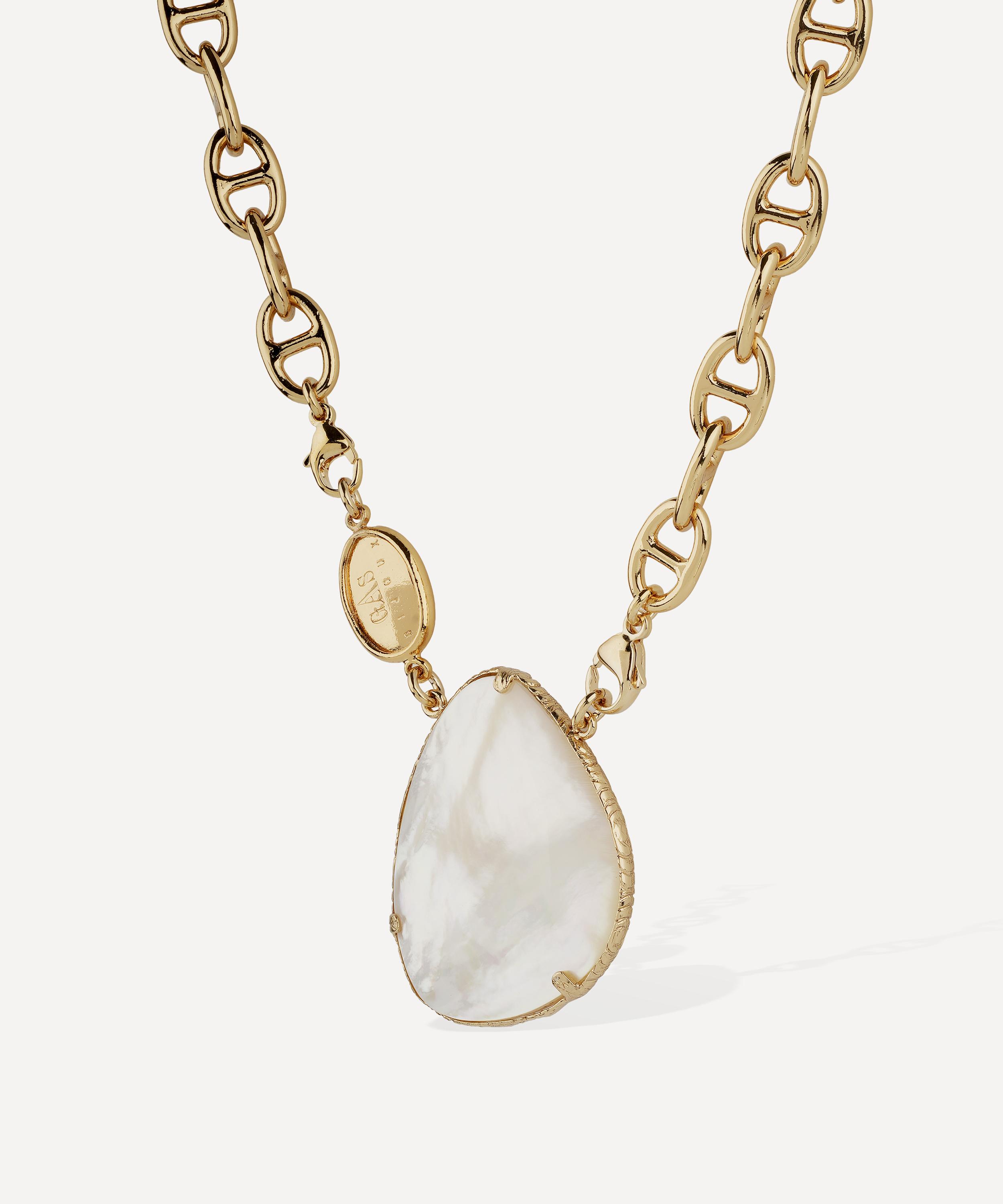 Gas Bijoux - Gold-Plated Billy Mother of Pearl Pendant Necklace image number 2