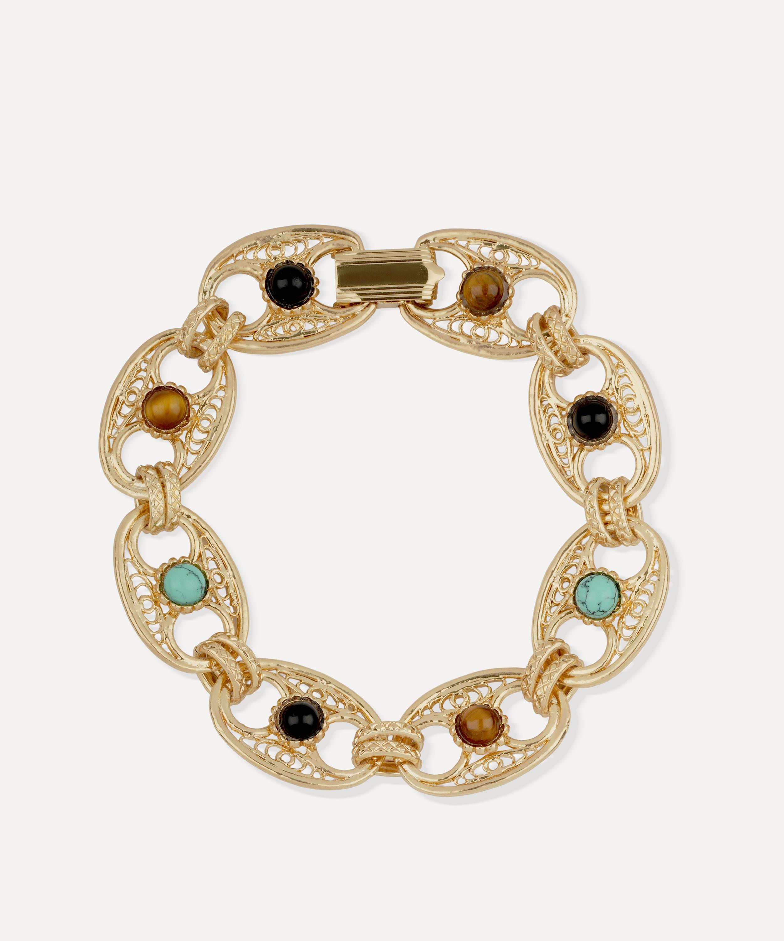 Gas Bijoux - Gold-Plated Carthage Turquoise Chain Bracelet image number 0