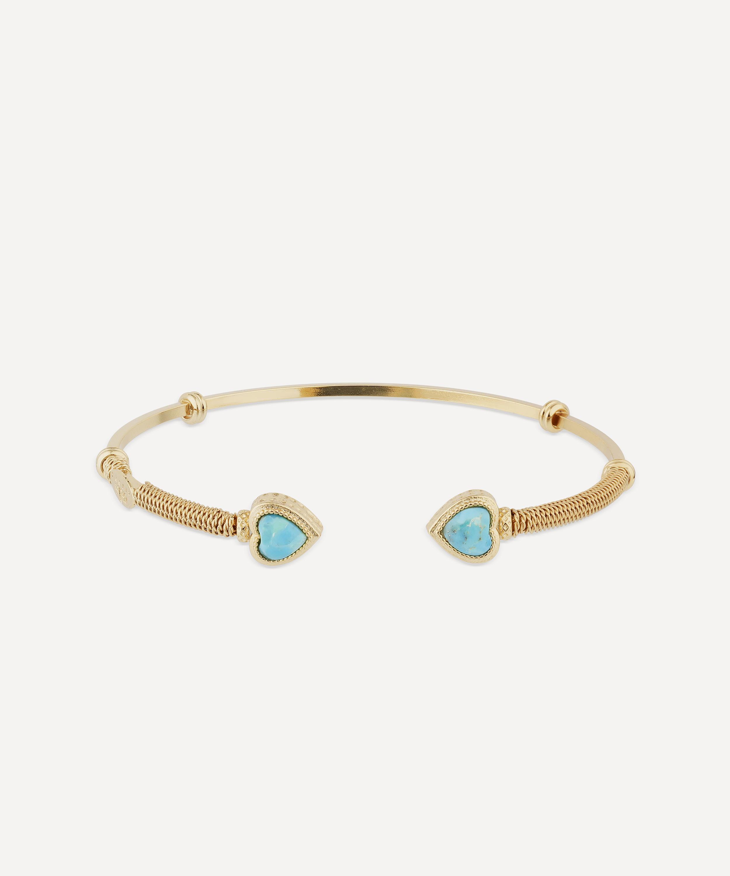 Gas Bijoux - Gold-Plated Duality Amore Turquoise Bangle Bracelet image number 0