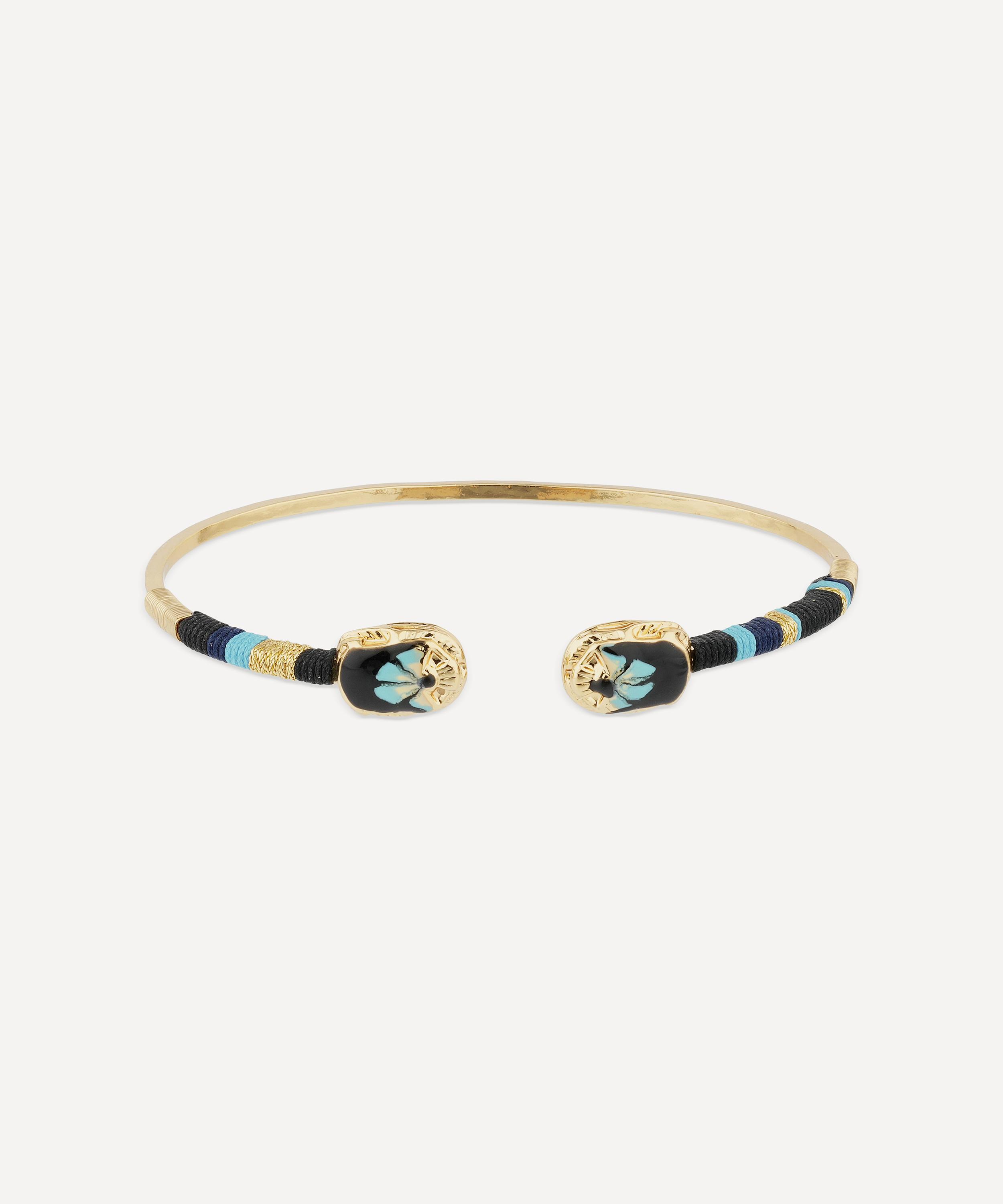 Gas Bijoux - Gold-Plated Duality Small Scarab Bangle Bracelet image number 0