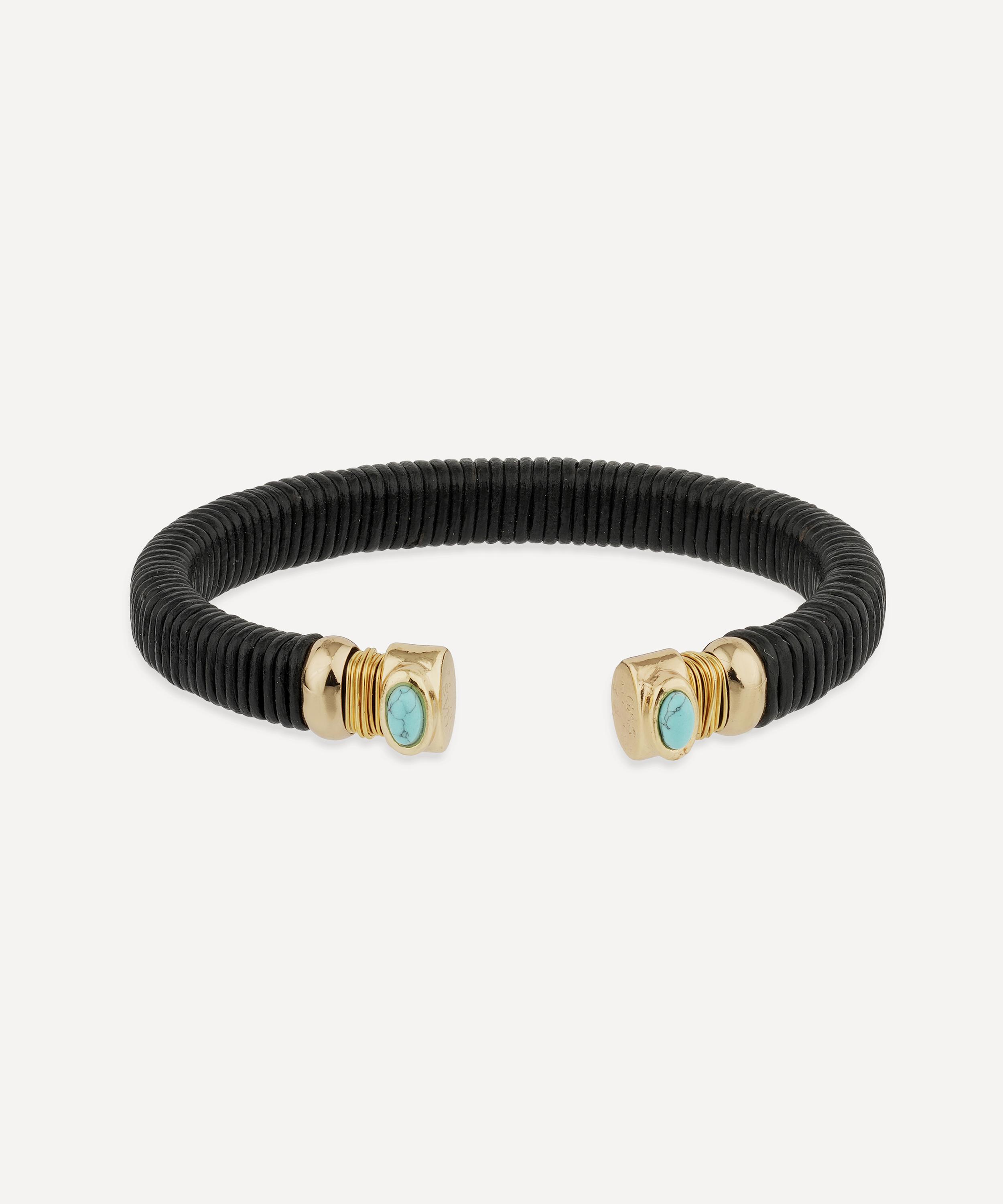 Gas Bijoux - Gold-Plated Sarina Turquoise Bangle Bracelet image number 0