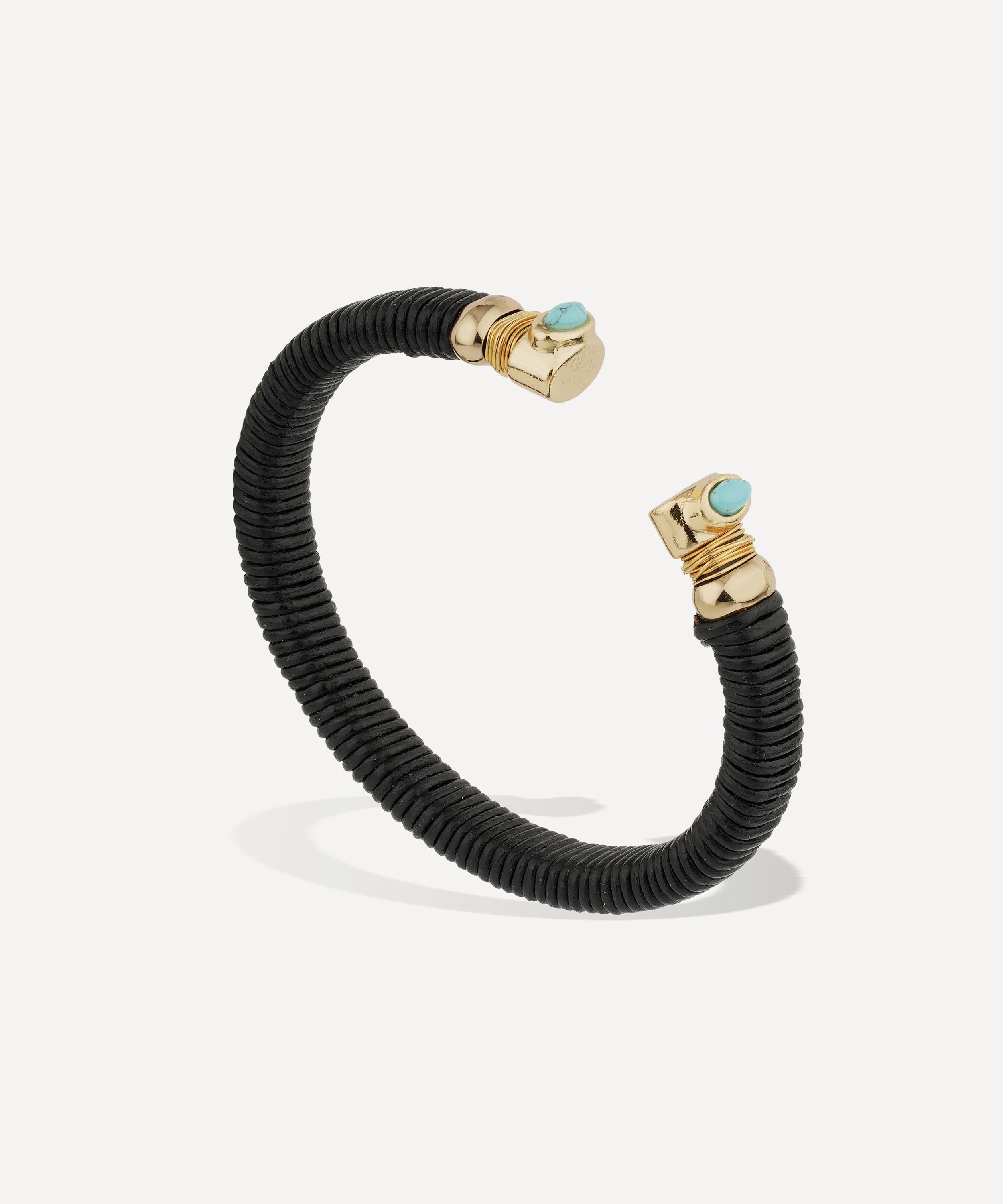 Gas Bijoux - Gold-Plated Sarina Turquoise Bangle Bracelet image number 1