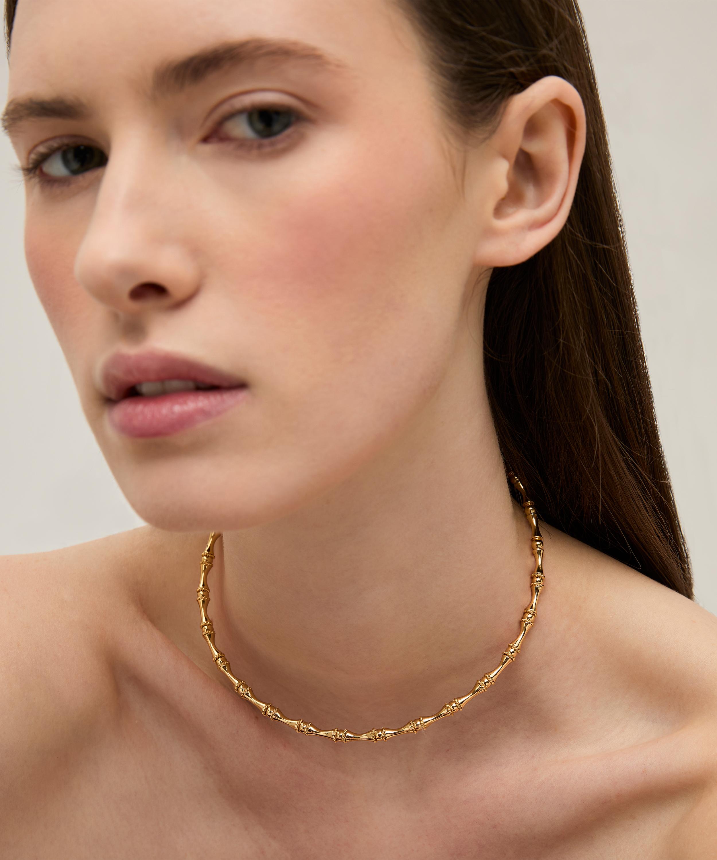 Gas Bijoux - Gold-Plated Bambou Torque Necklace image number 1