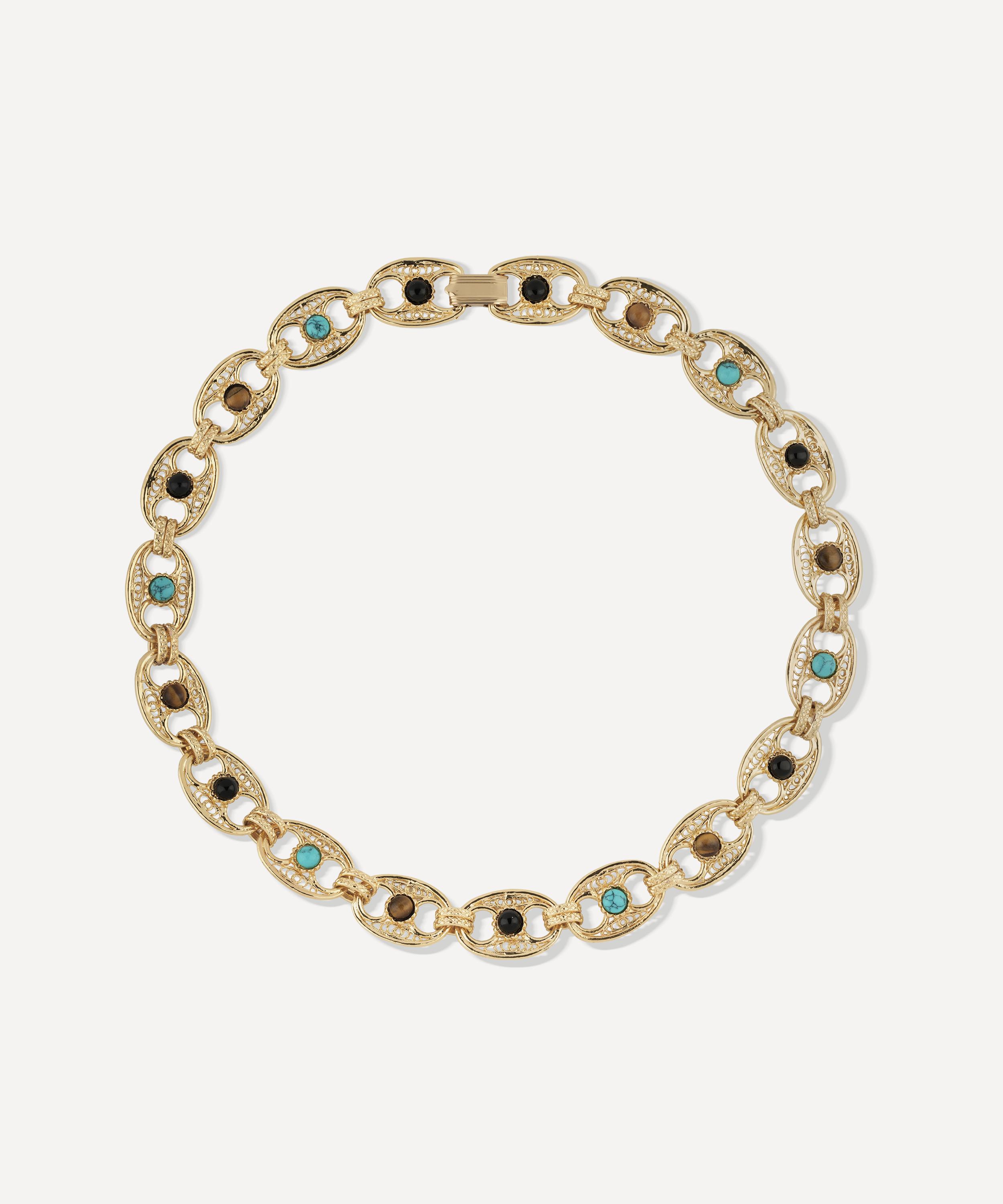 Gas Bijoux - Gold-Plated Carthage Turquoise Necklace image number 0
