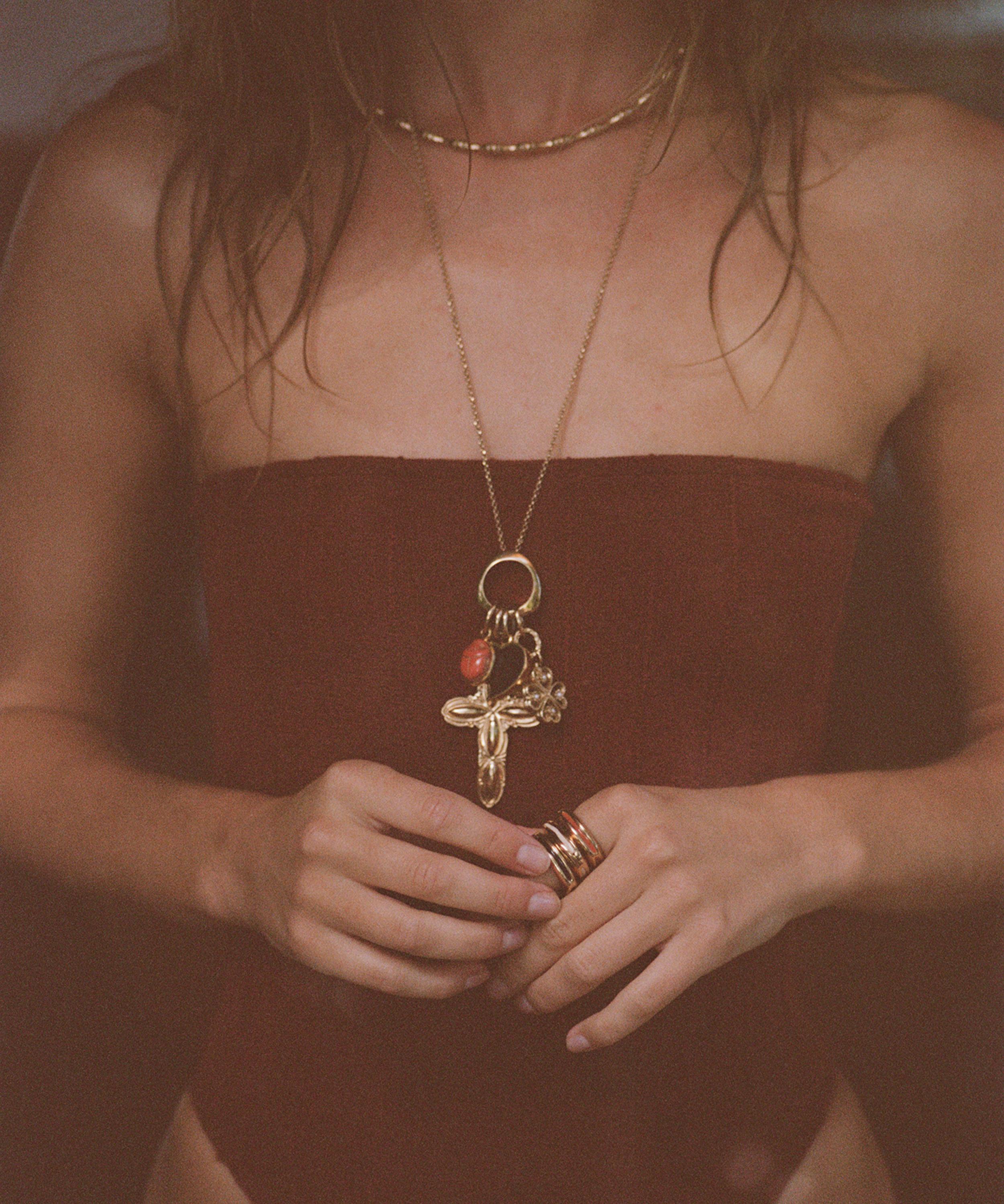 Gas Bijoux - Gold-Plated Suerte Charm Necklace image number 1