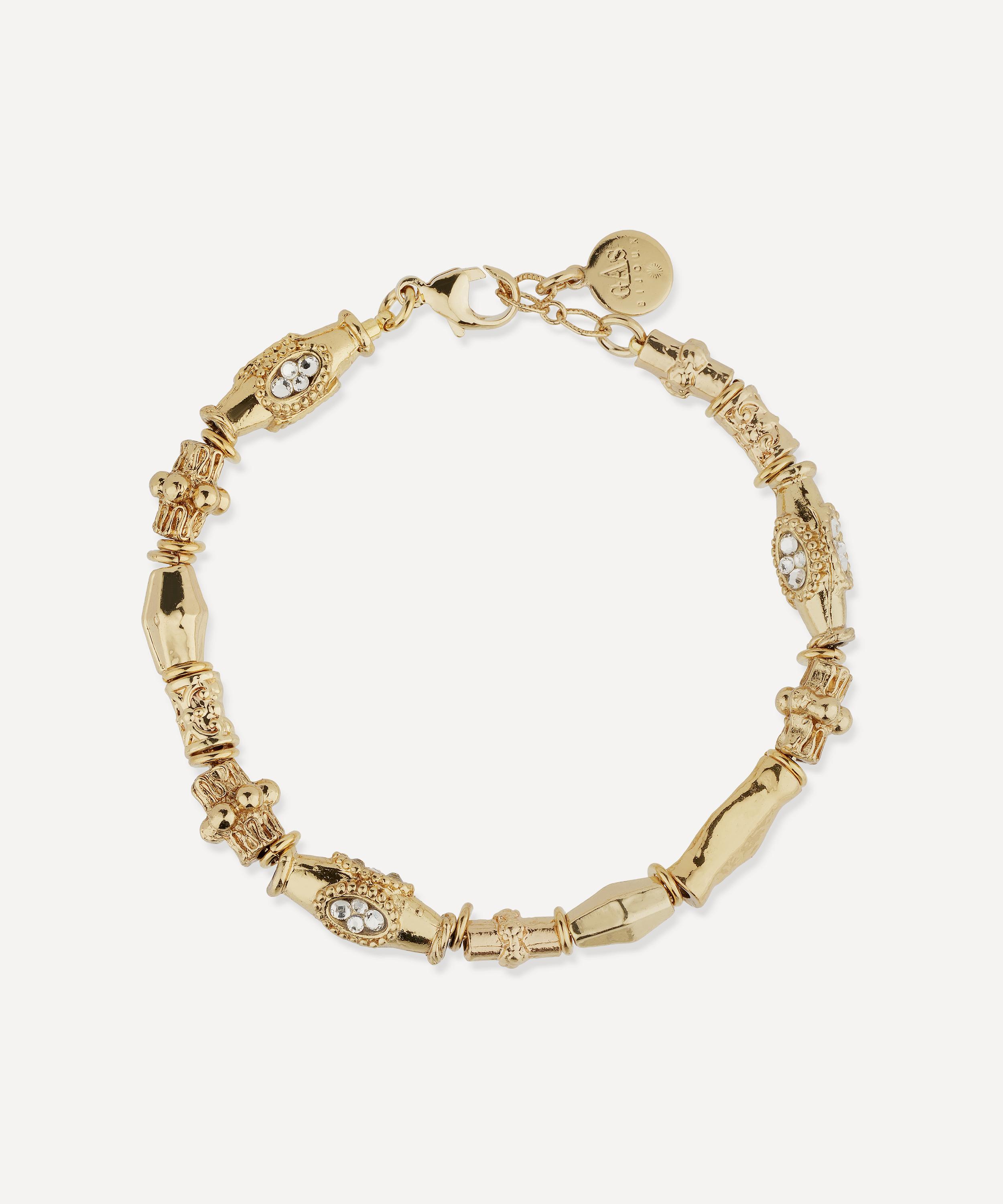 Gas Bijoux - Gold-Plated Kali Rhinestone Bead Bracelet image number 1