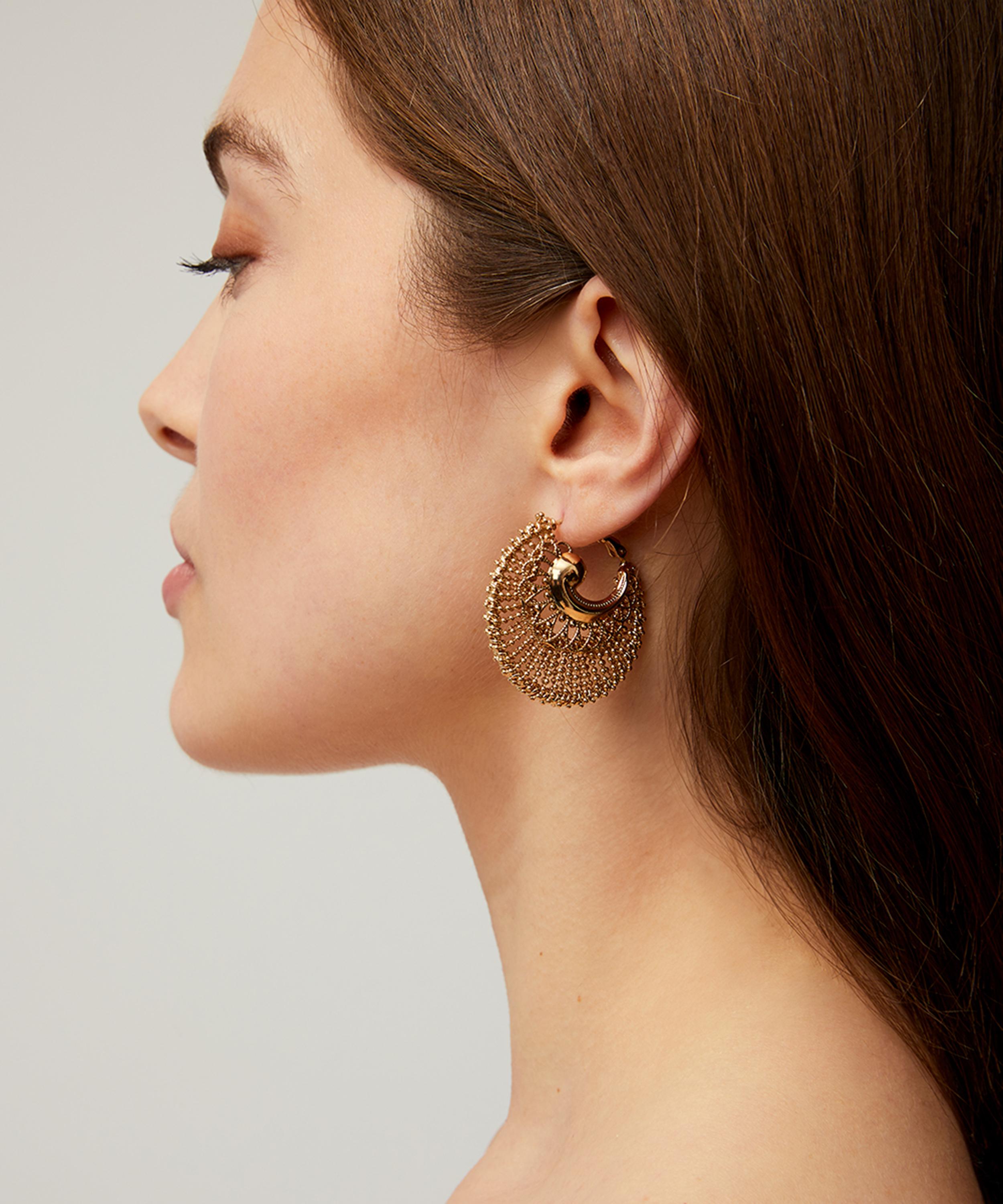 Gas Bijoux - Gold-Plated Large Izzia Hoop Earrings image number 1