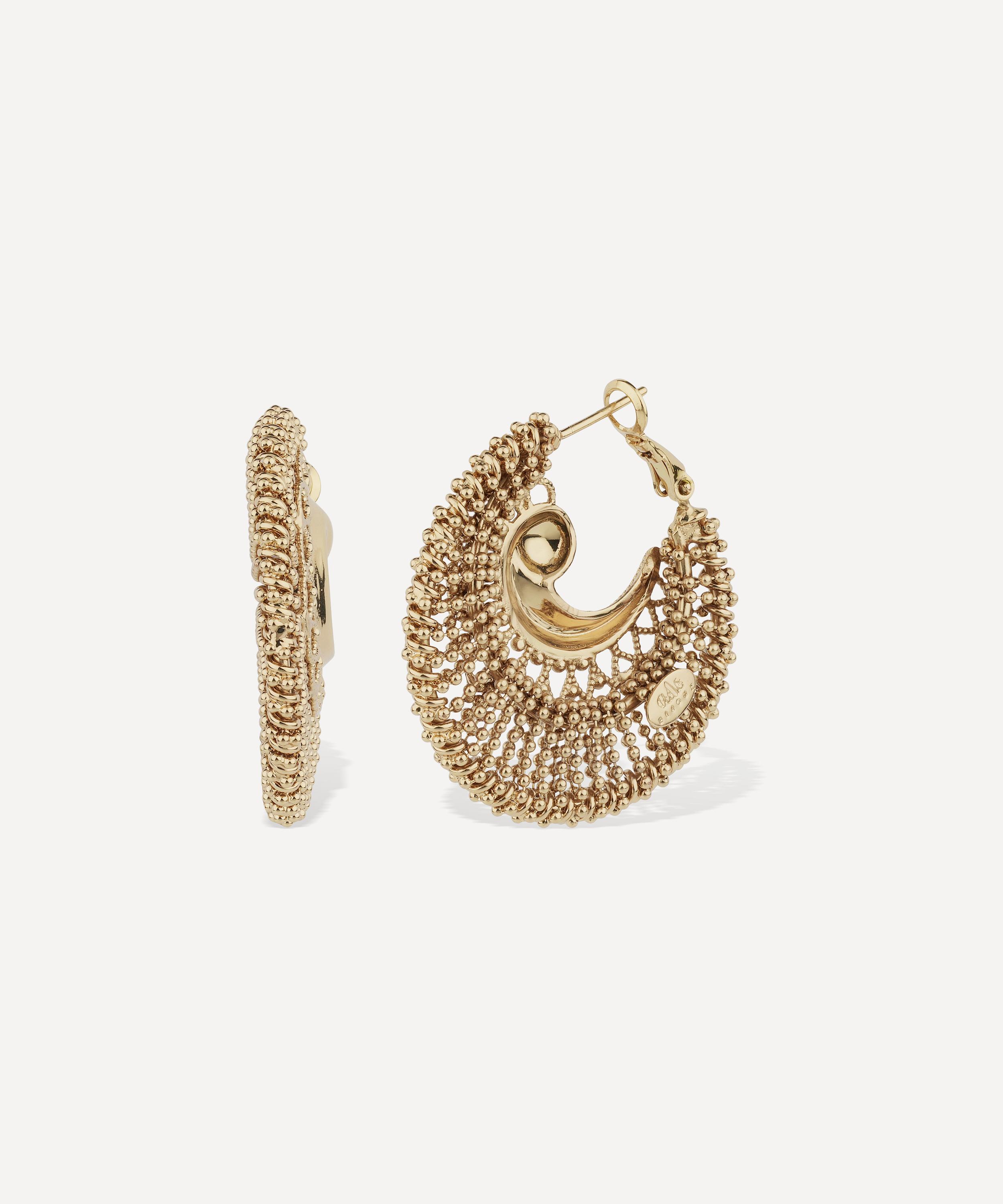 Gas Bijoux - Gold-Plated Large Izzia Hoop Earrings image number 2