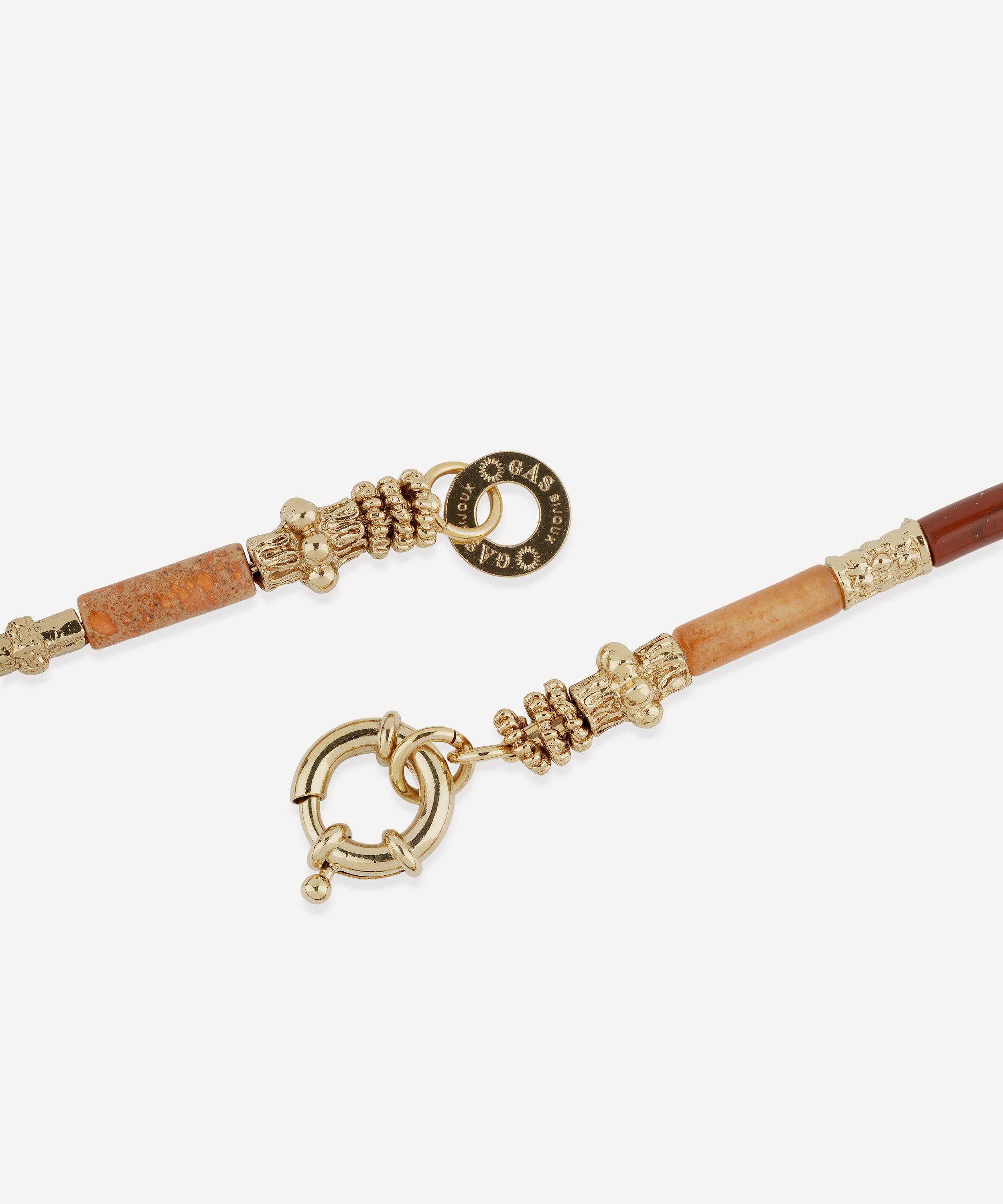 Gas Bijoux - Gold-Plated Kali Brown Bead Necklace image number 1