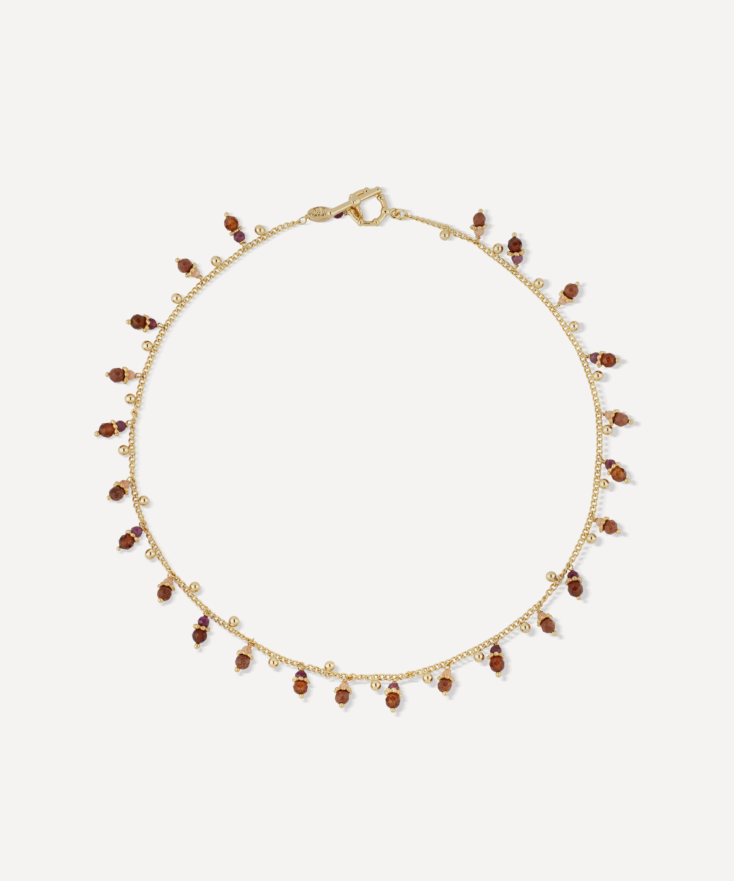 Gas Bijoux - Gold-Plated Tangerine Bead Necklace image number 0