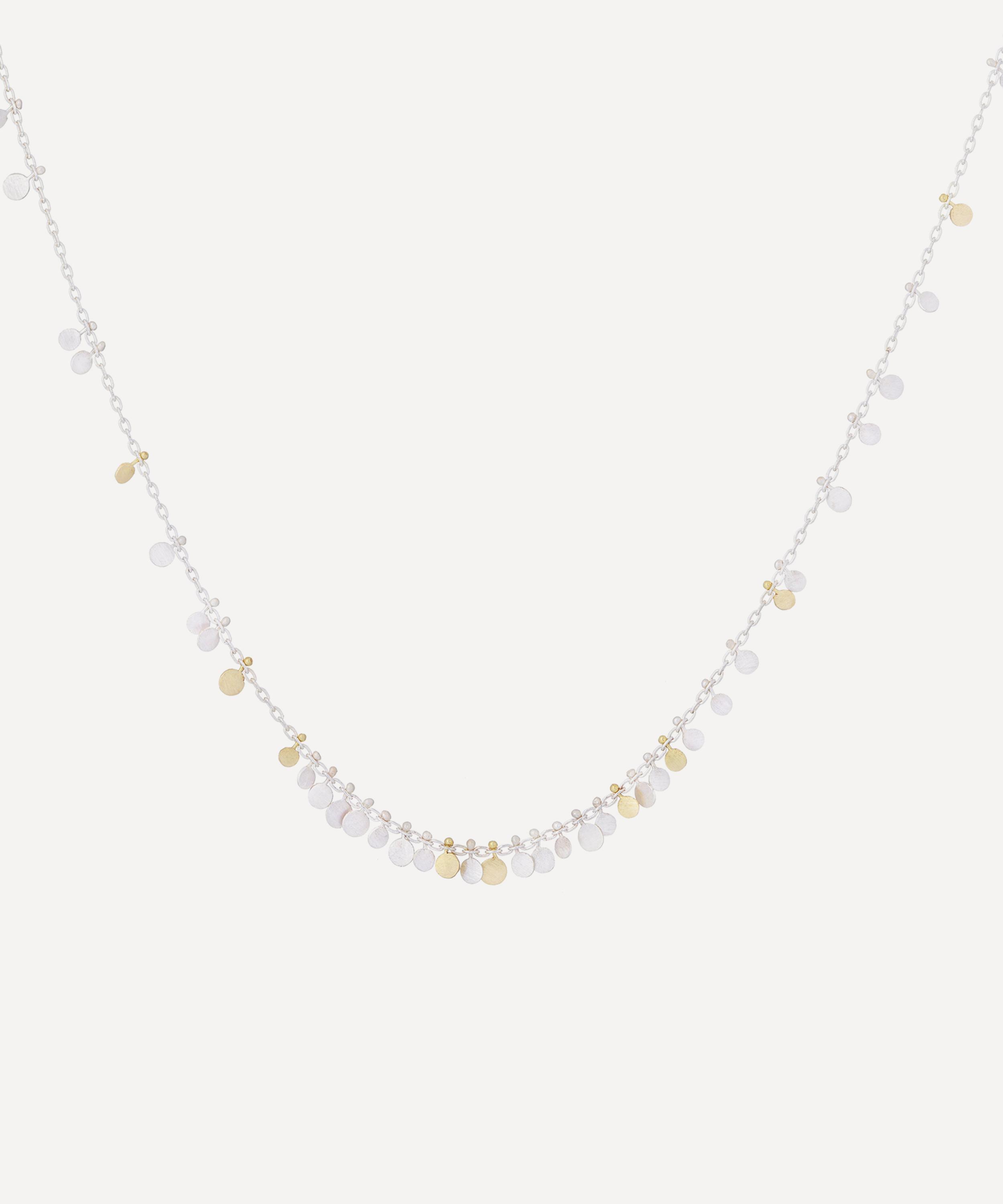 Sia Taylor - Sterling Silver and 18ct Gold Tiny Dots Cluster Necklace image number 0
