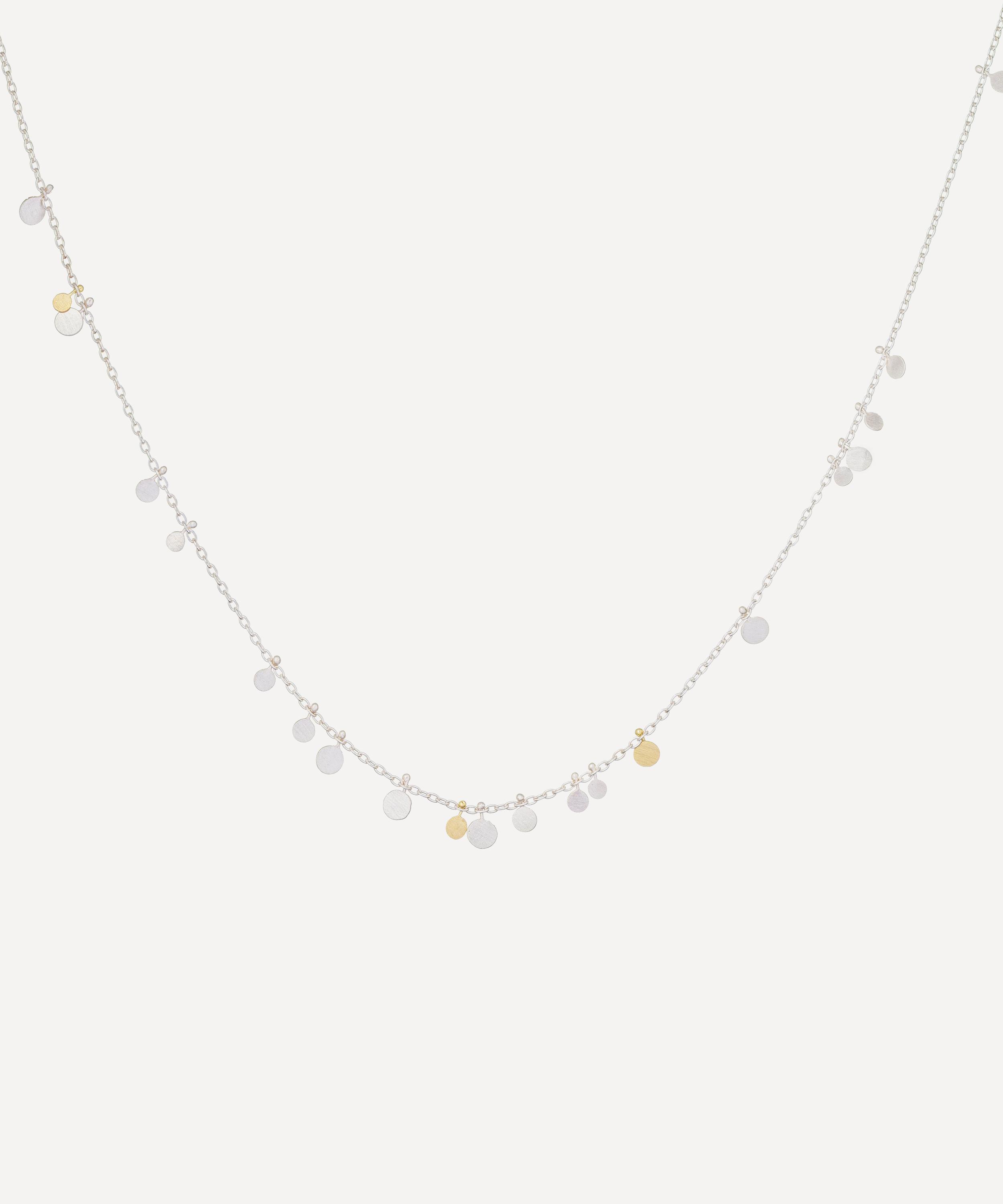 Sia Taylor - Sterling Silver and 18ct Gold Simple Random Dots Necklace image number 0