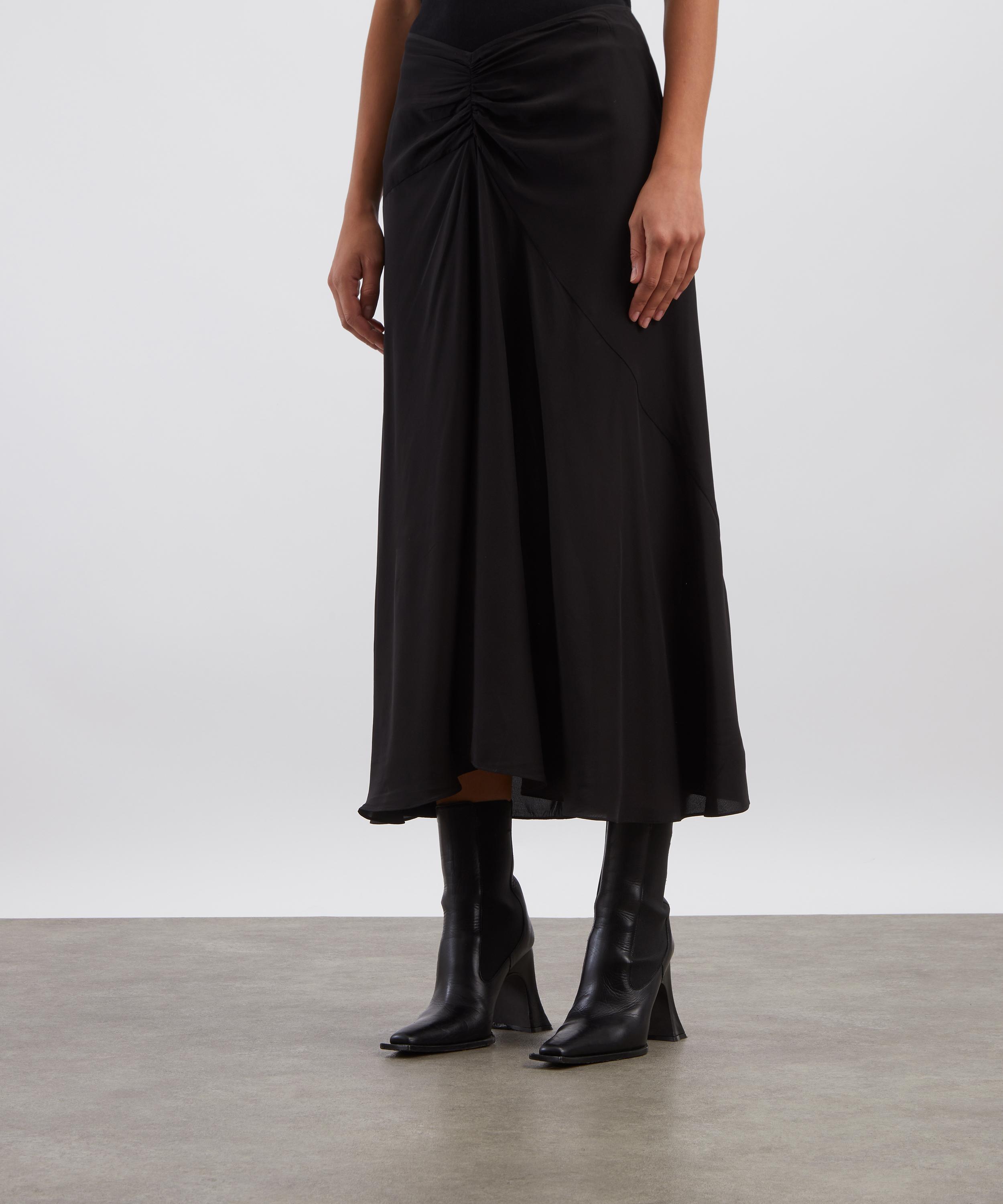 Isabel Marant - Laren Gathered Silk Midi Skirt image number 2