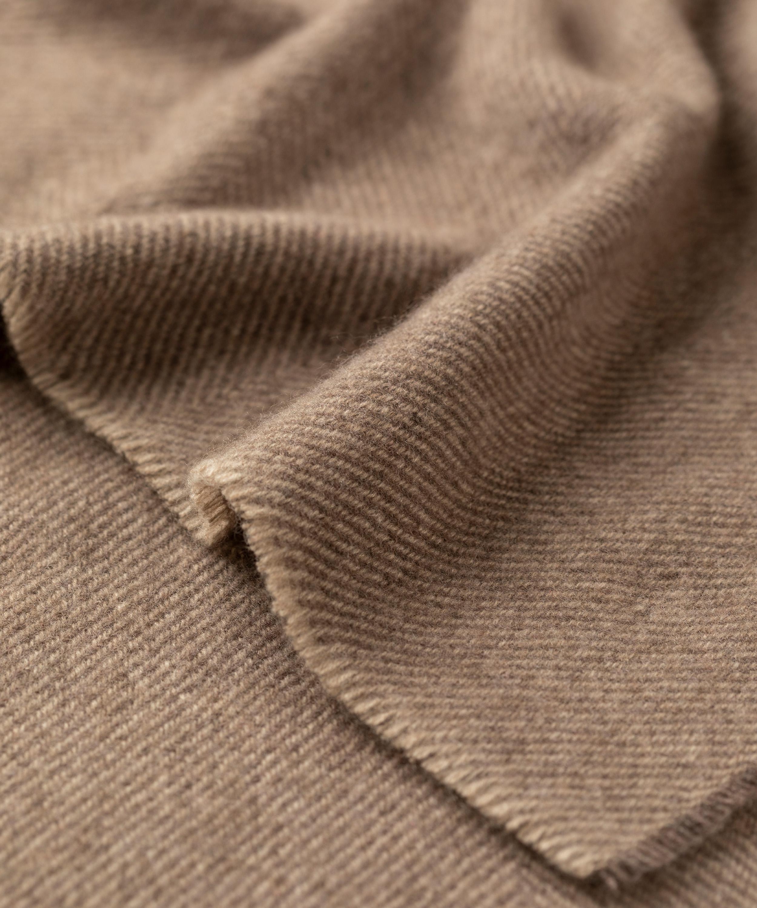 Johnstons of Elgin - Mountain Twill Sand Cashmere Scarf&nbsp; image number 1