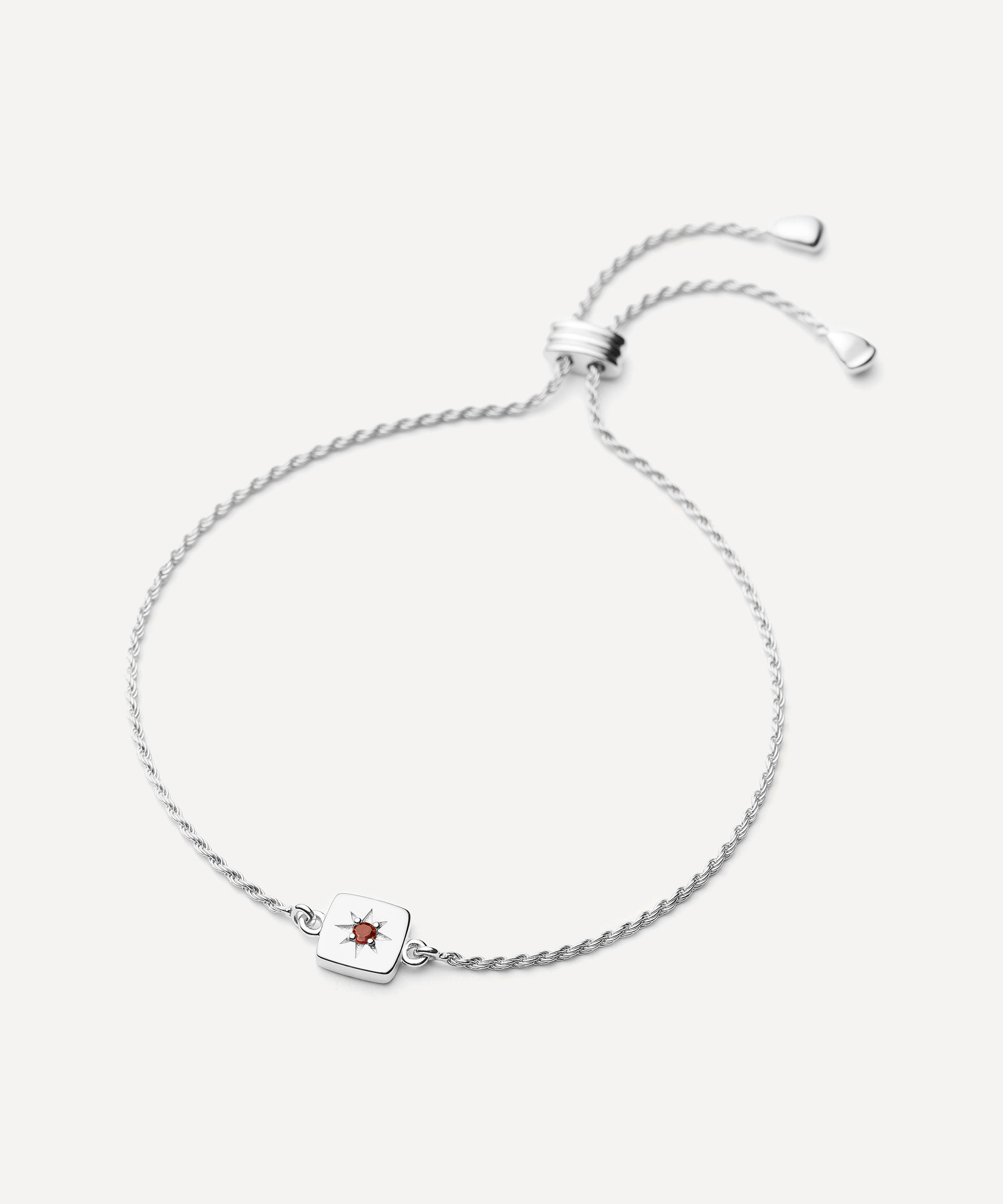 Missoma Silver-Plated January Birthstone Slider Bracelet | Liberty