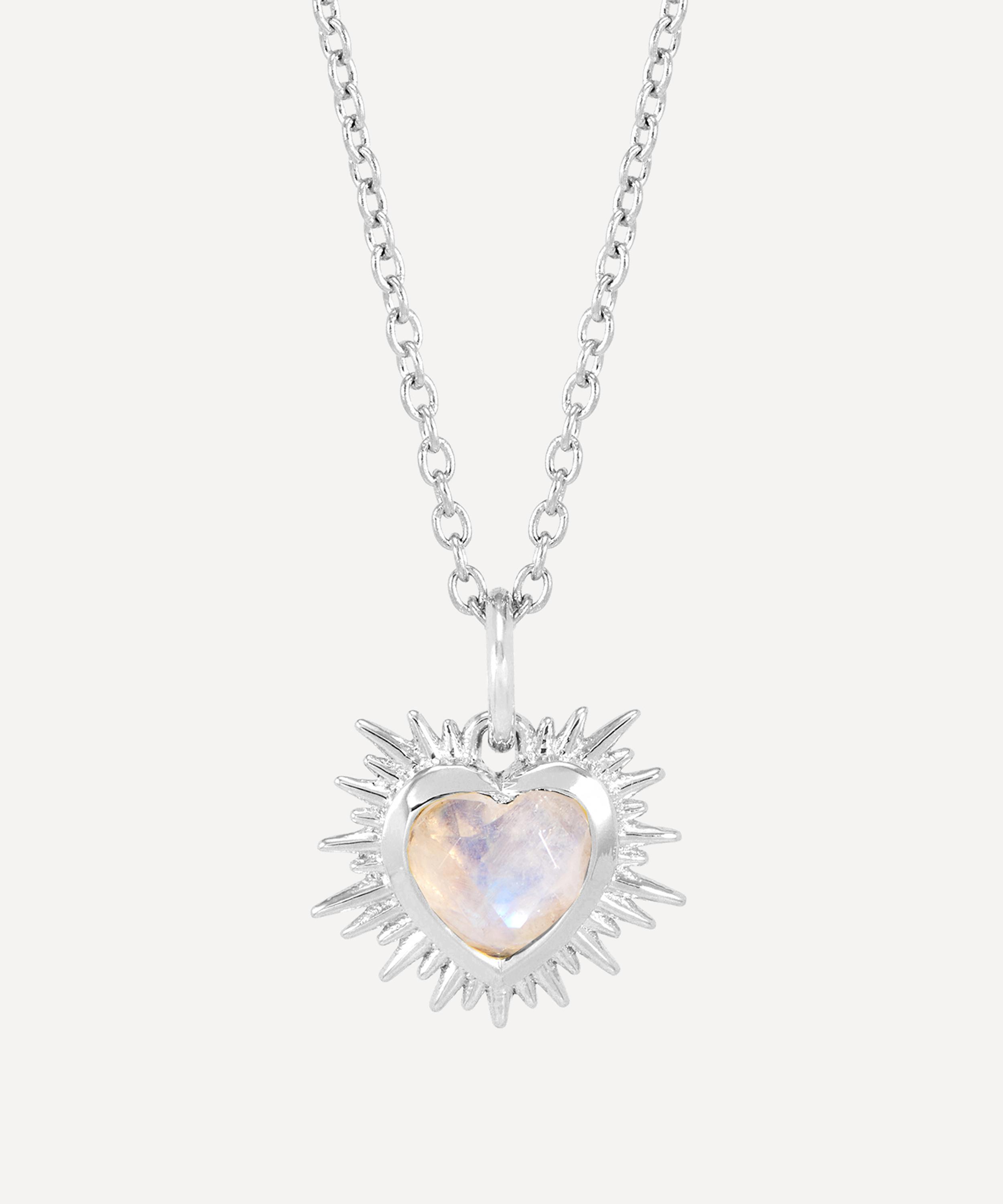 Rachel Jackson - Sterling Silver Electric Love June Birthstone Heart Necklace image number 0