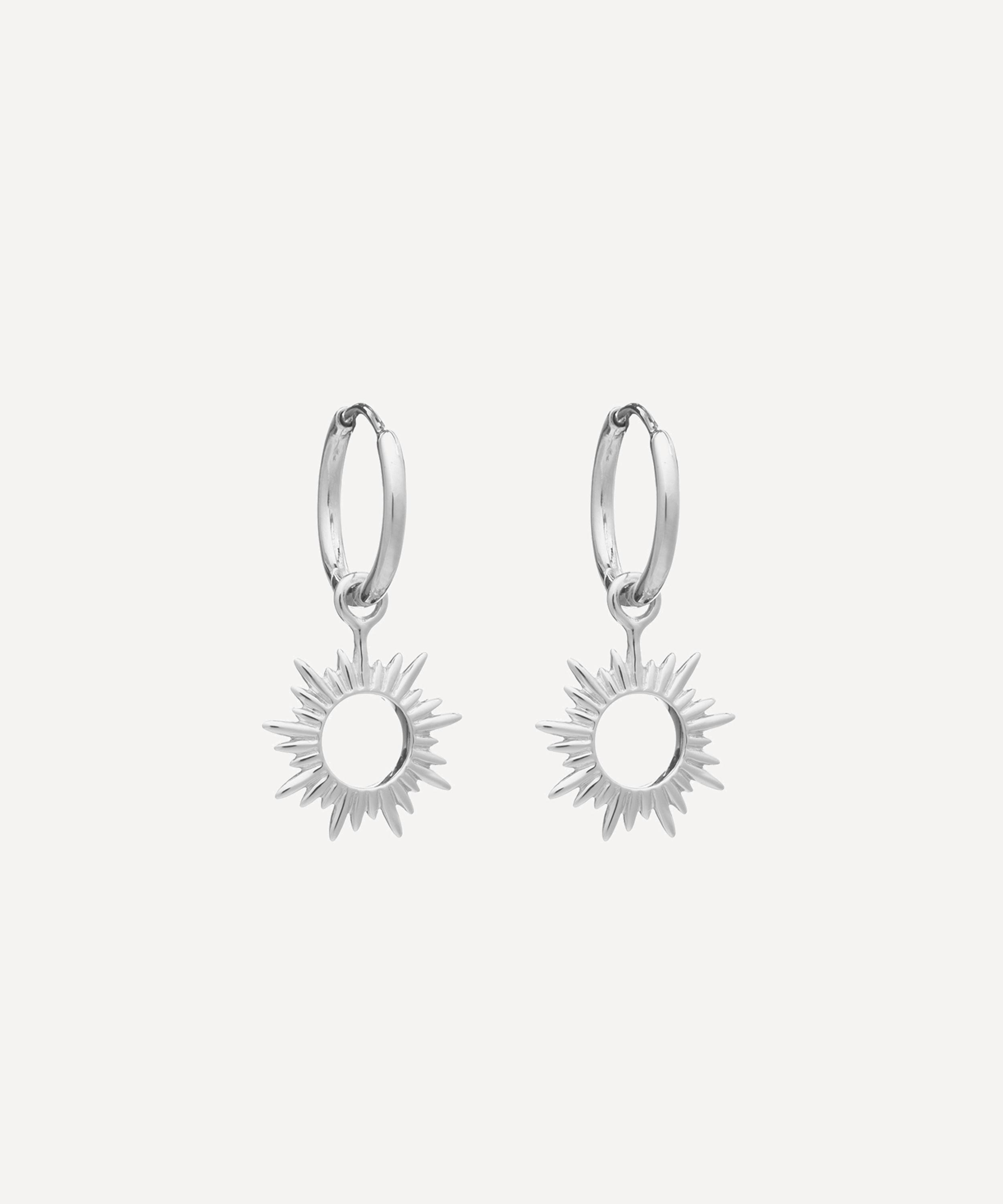 Rachel Jackson - Sterling Silver Eternal Sun Mini Hoop Earrings image number 0