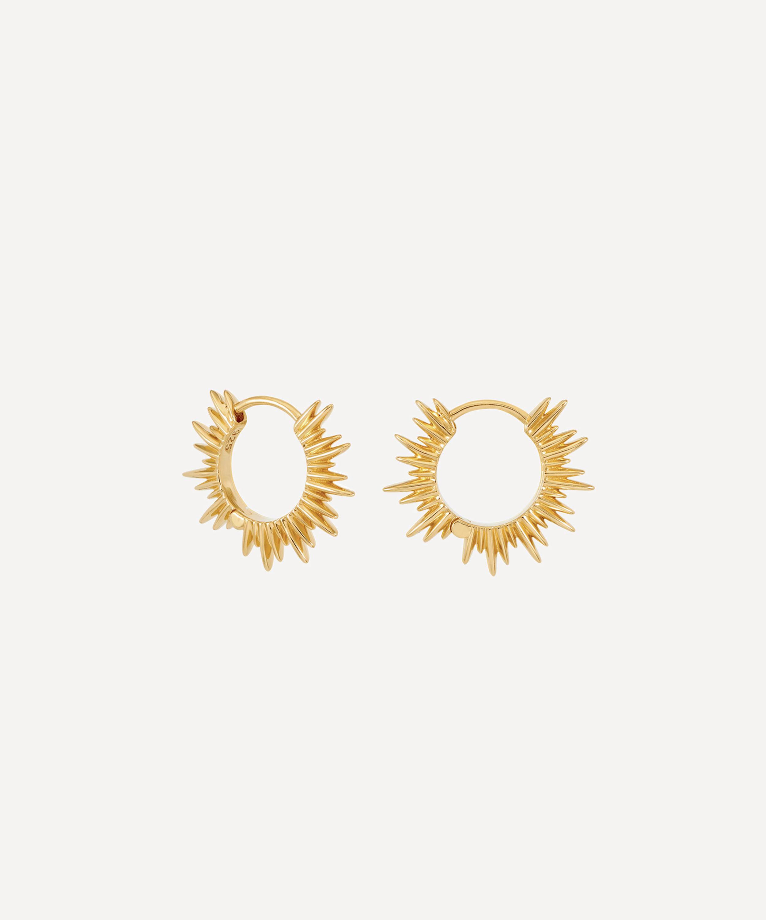 Rachel Jackson - 22ct Gold-Plated Electric Goddess Mini Huggie Hoop Earrings image number 0