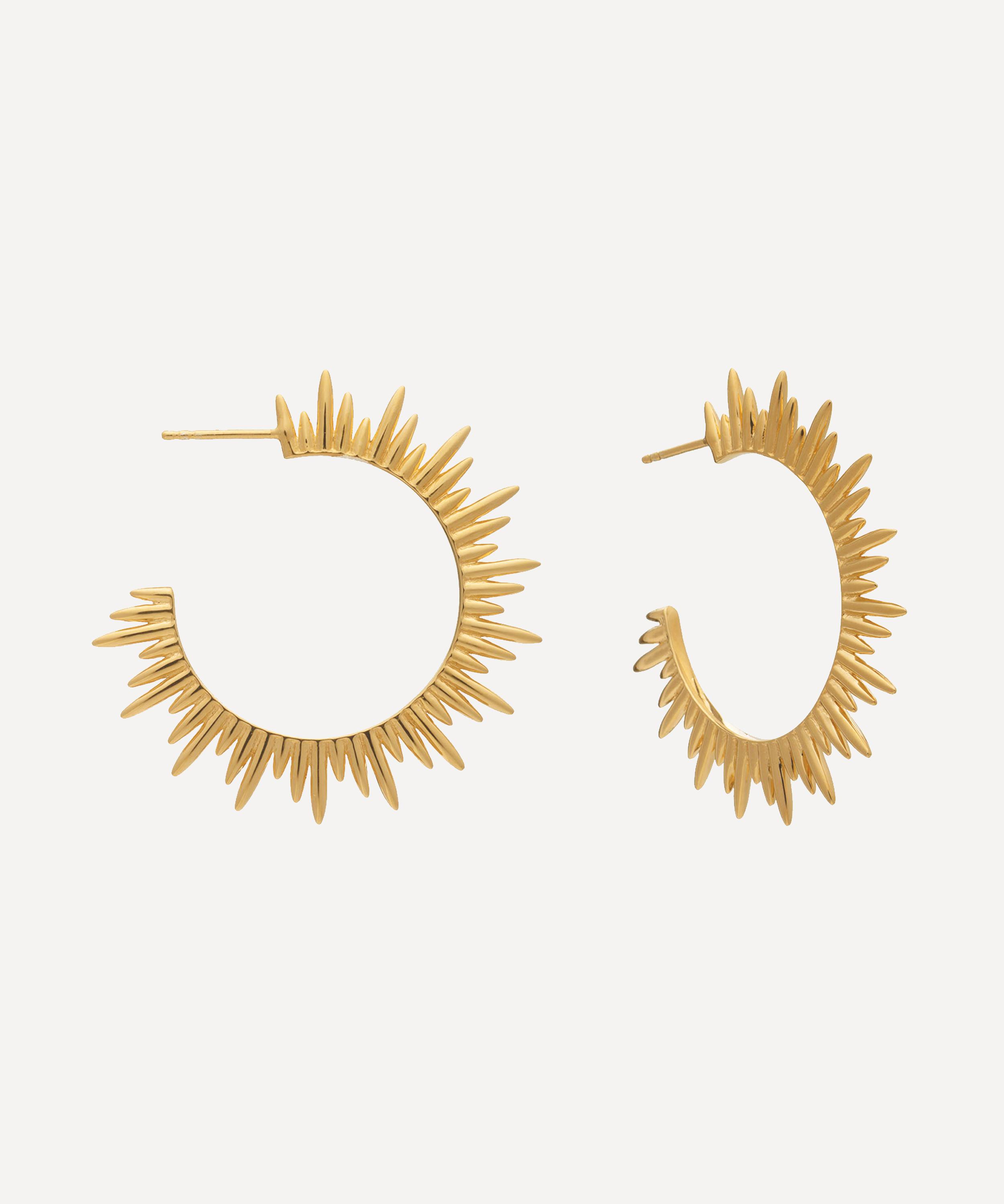 Rachel Jackson - 18ct Gold-Plated Electric Goddess Statement Hoop Earrings image number 0