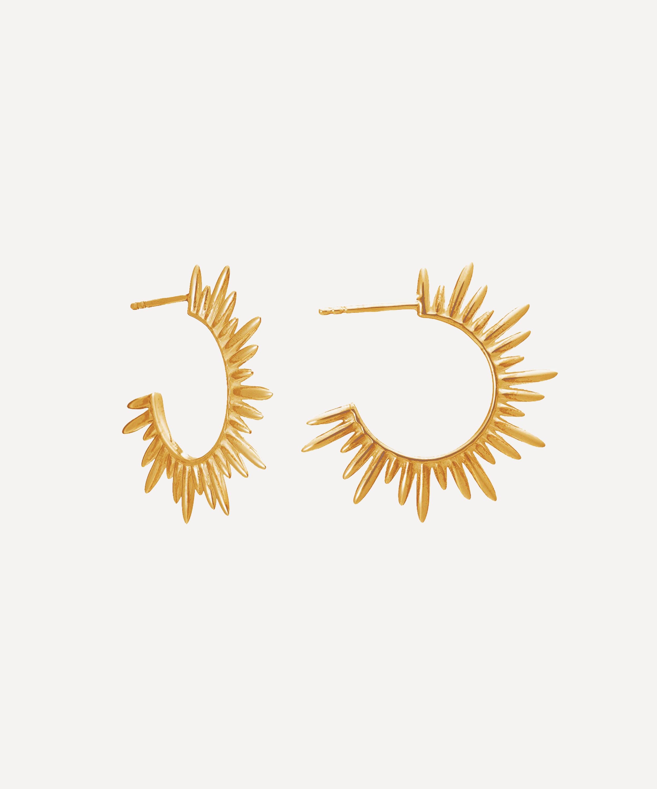 Rachel Jackson - 18ct Gold-Plated Electric Goddess Medium Hoop Earrings image number 0