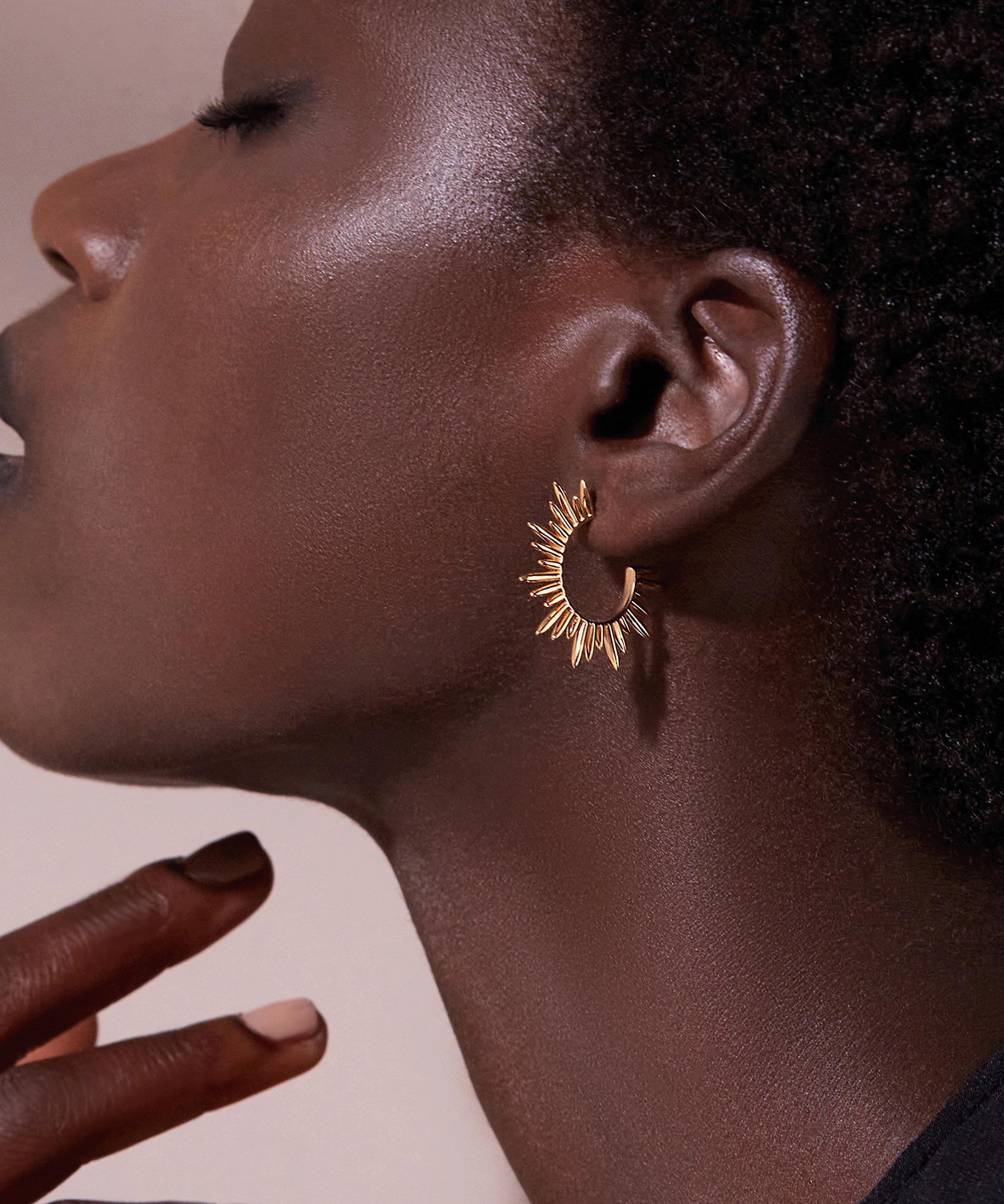 Rachel Jackson - 18ct Gold-Plated Electric Goddess Medium Hoop Earrings image number 1