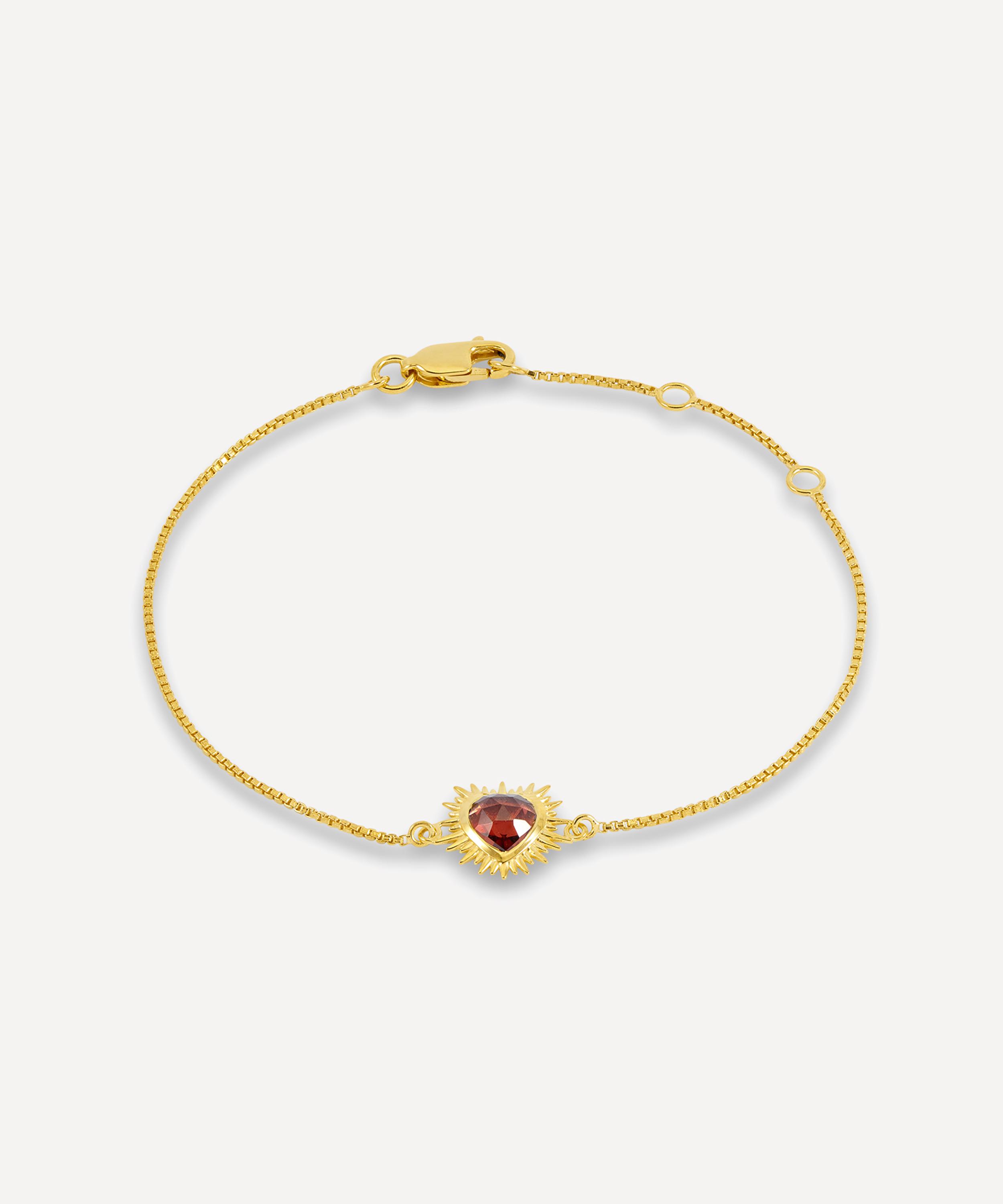 Rachel Jackson - 18ct Gold-Plated Electric Love January Deco Hearts Bracelet image number 0
