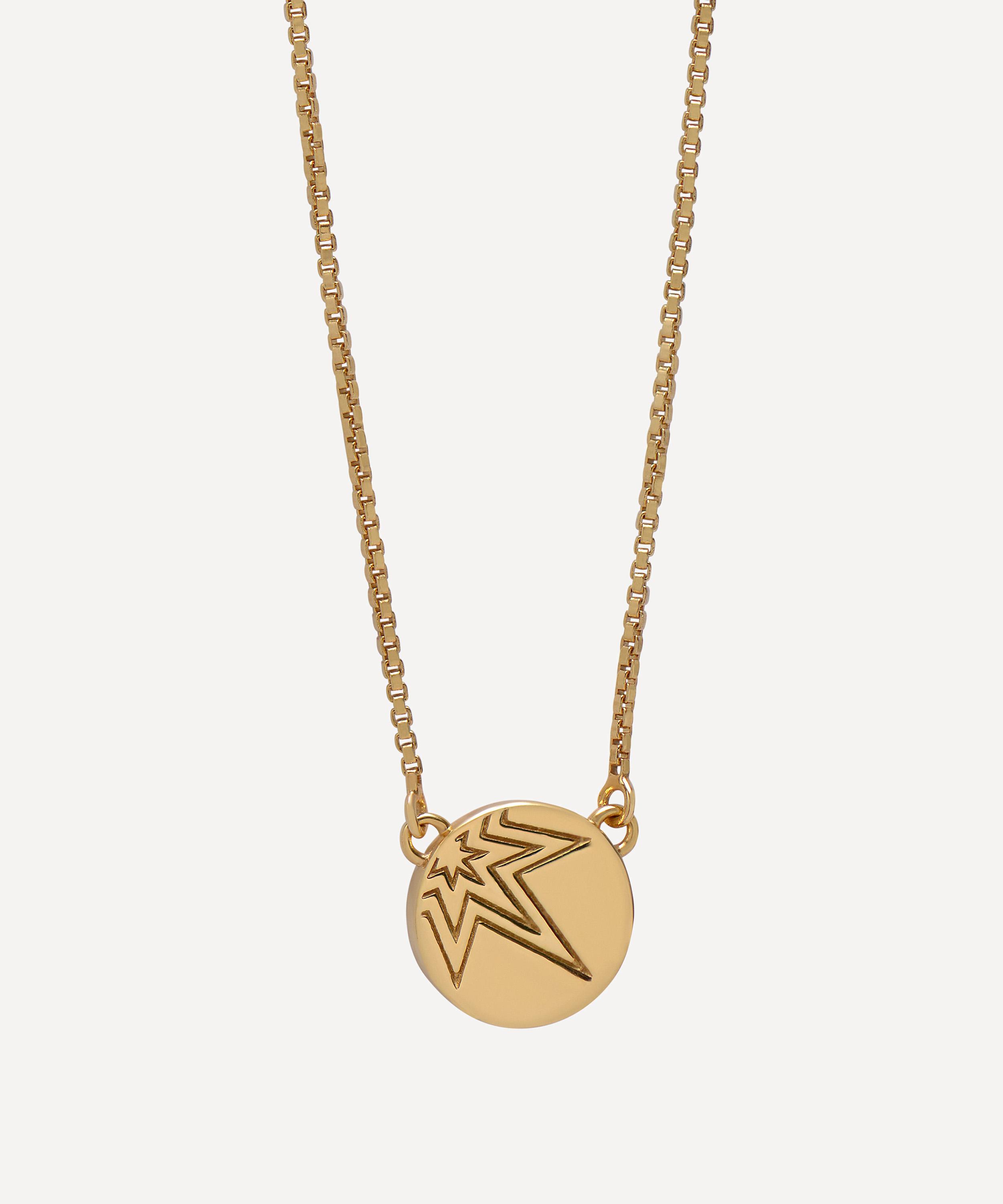 Rachel Jackson - 18ct Gold-Plated Mini Happy Face Necklace image number 2