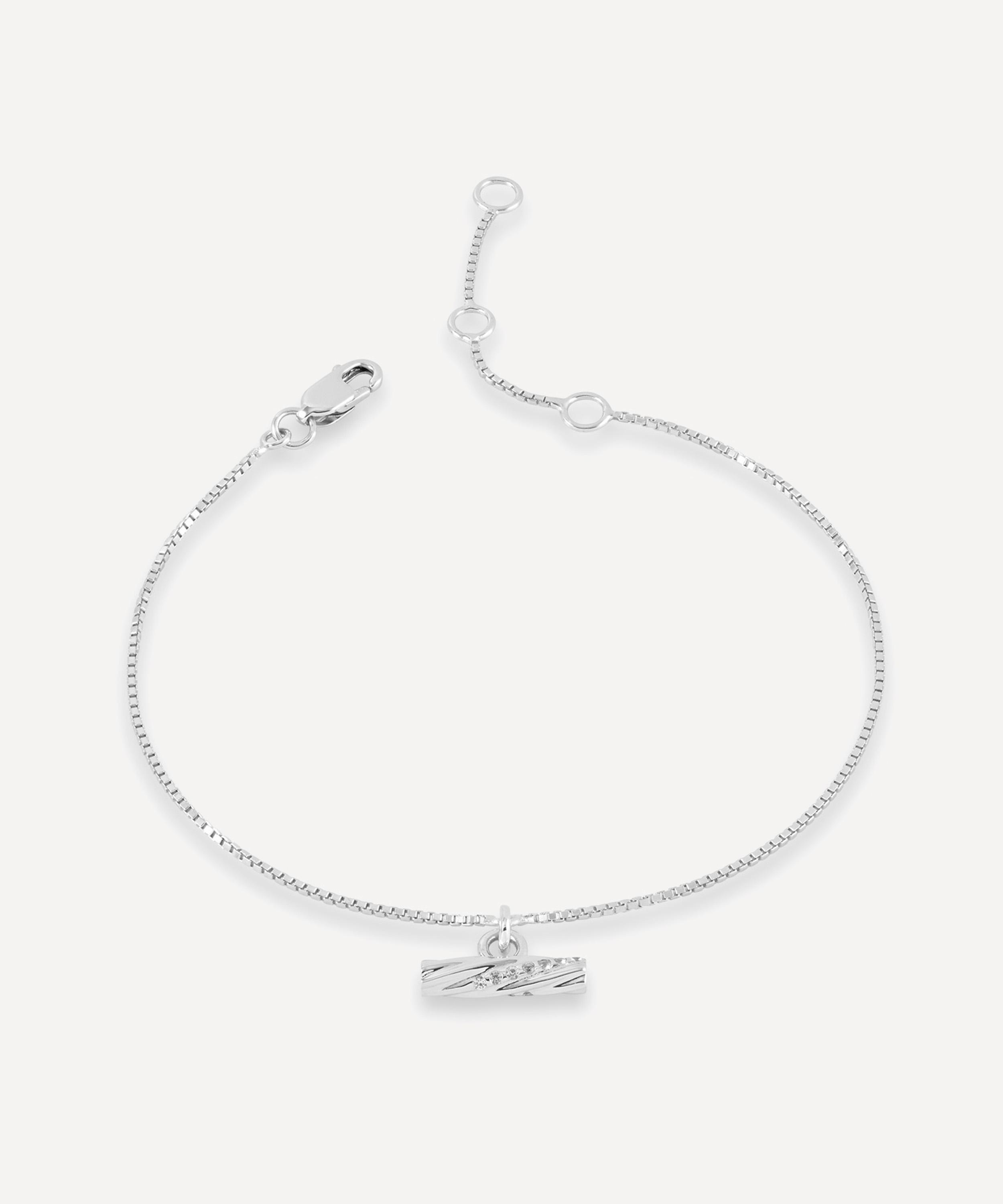 Rachel Jackson - Silver Twisted T-Bar Chain Bracelet image number 0