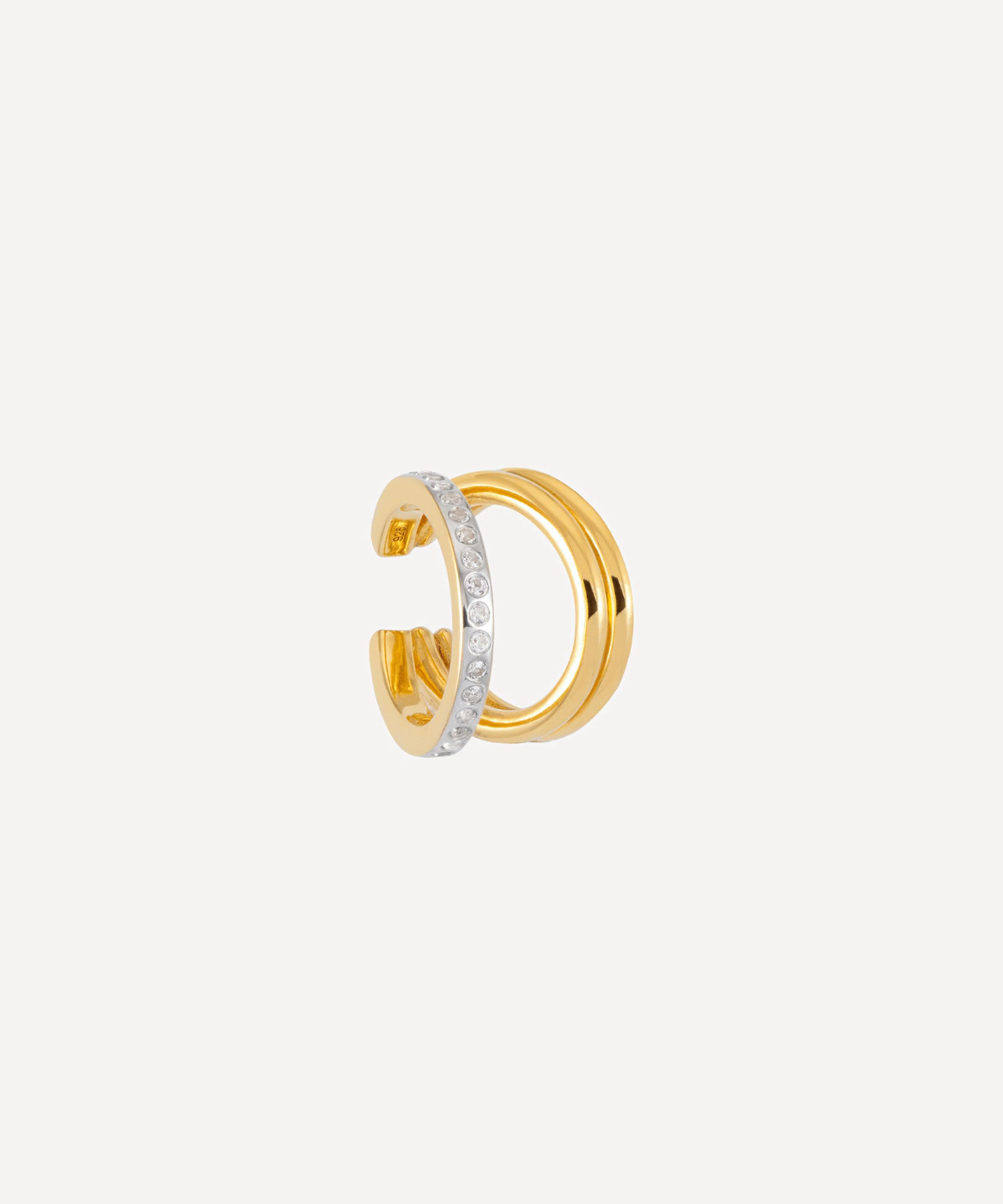 Rachel Jackson - 18ct Gold-Plated White Sapphire Ear Cuff image number 0