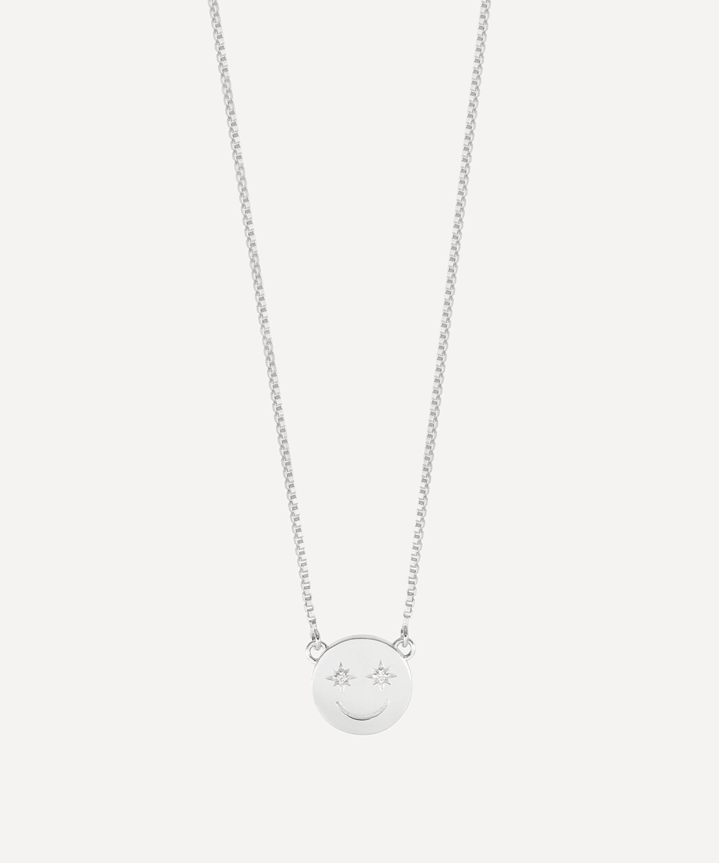 Rachel Jackson Sterling Silver Mini Happy Face Necklace | Liberty
