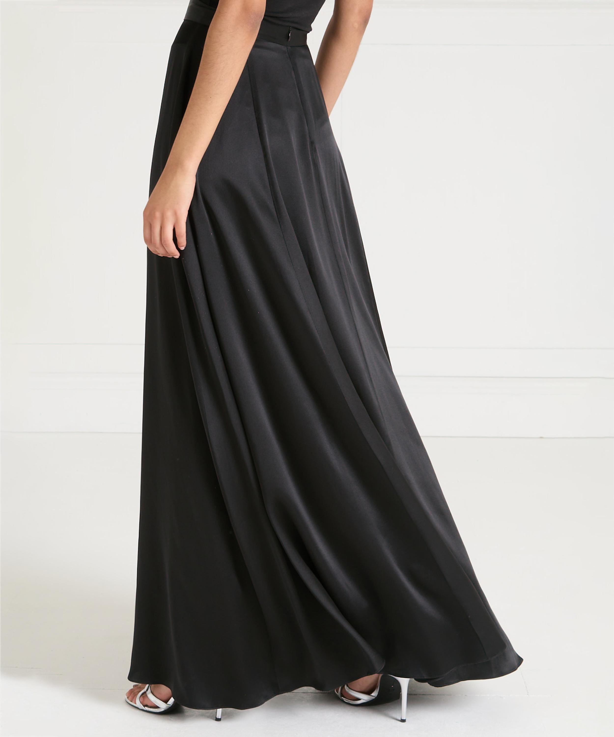 Temperley London - Black Amerie Satin Skirt image number 2