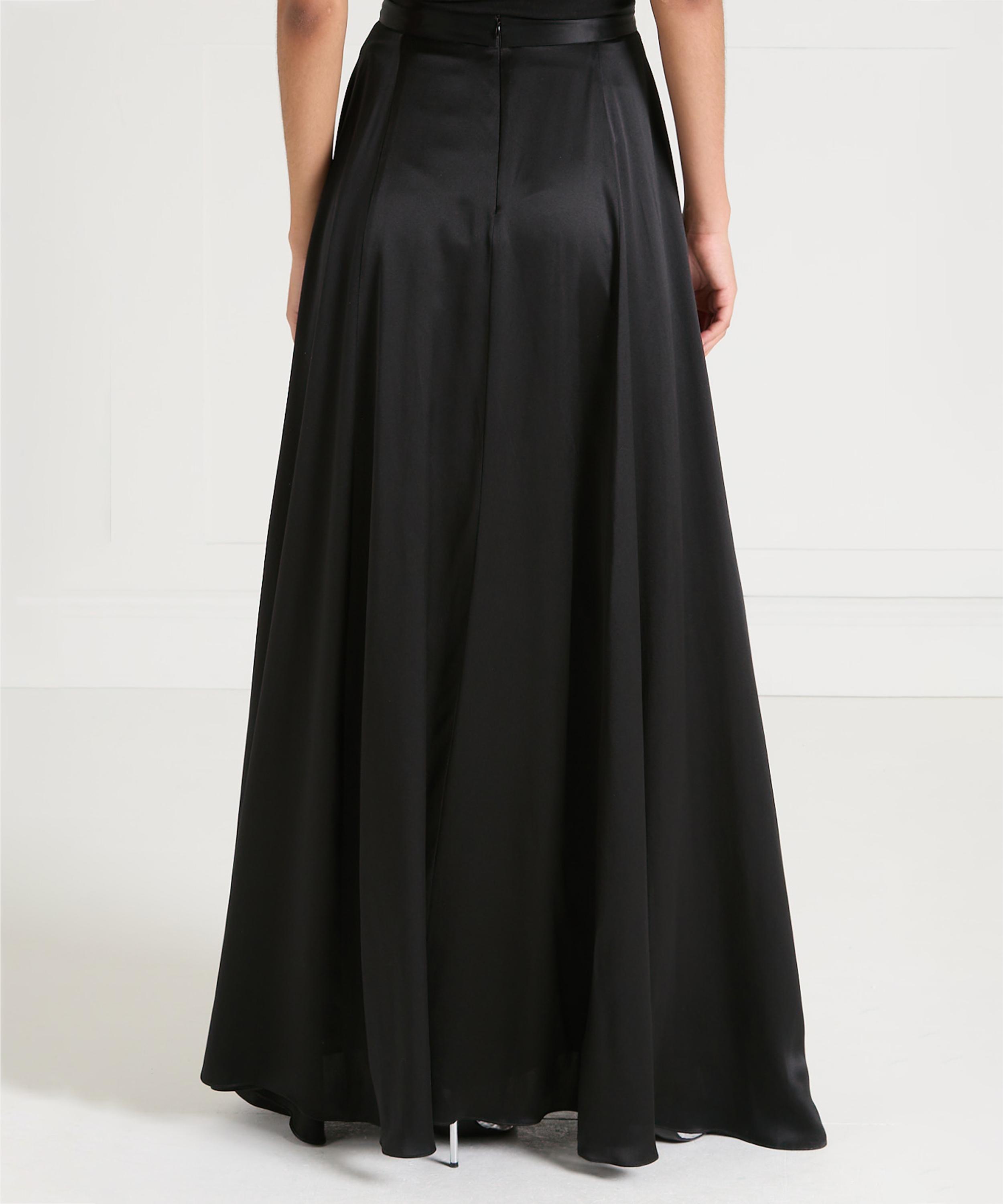 Temperley London - Black Amerie Satin Skirt image number 3