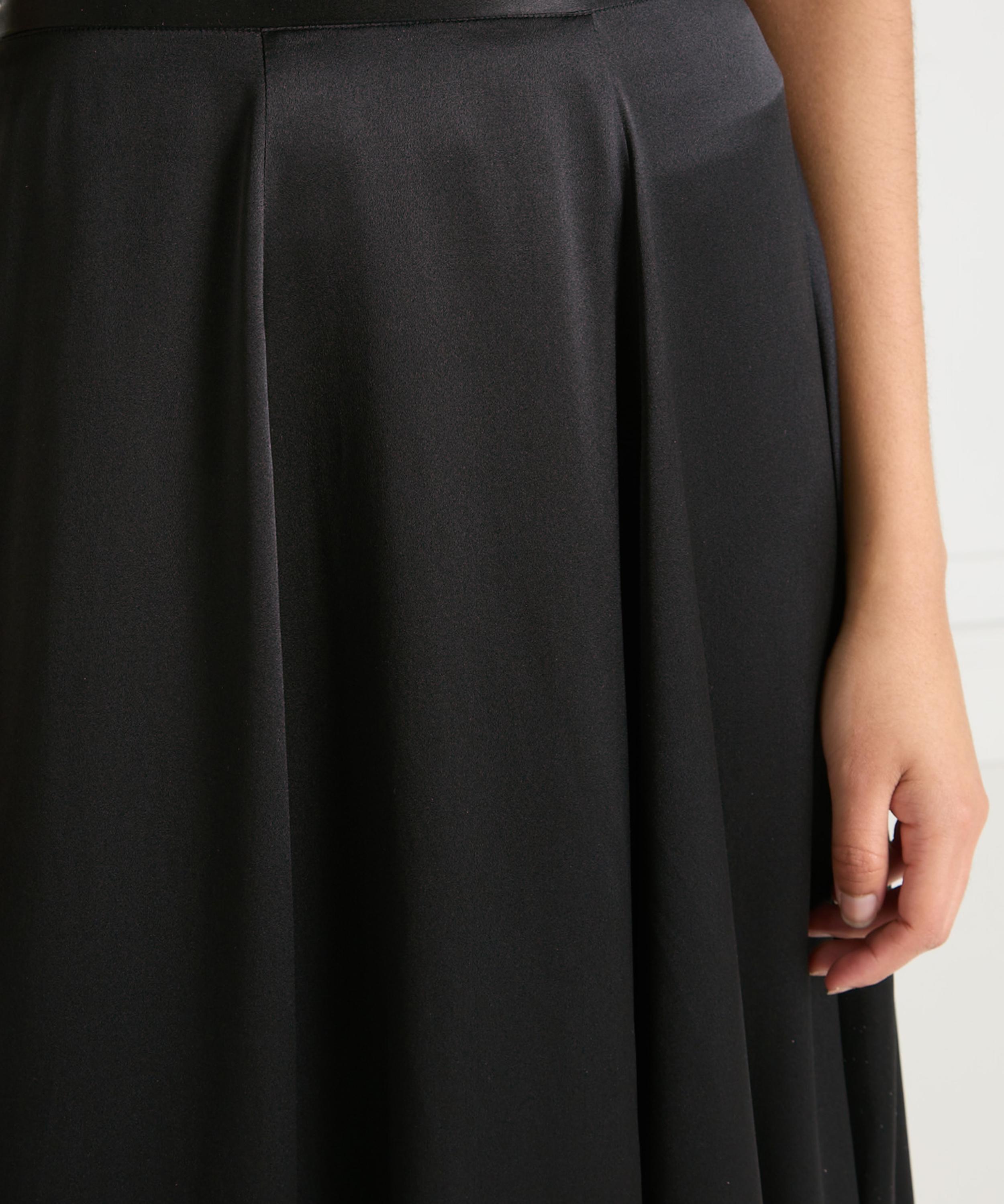 Temperley London - Black Amerie Satin Skirt image number 4