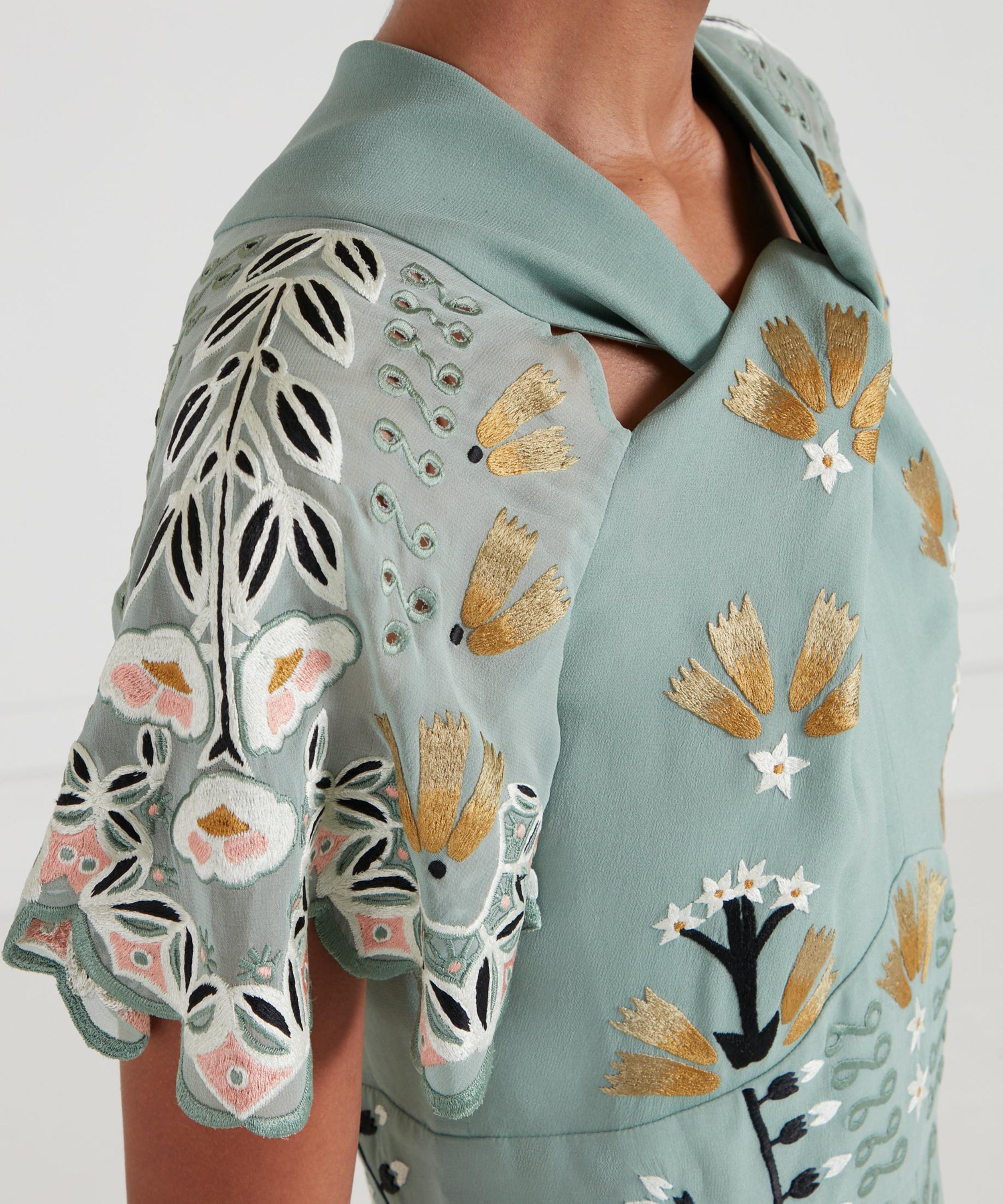 Temperley London - Rosalba Jade Green Dress image number 4