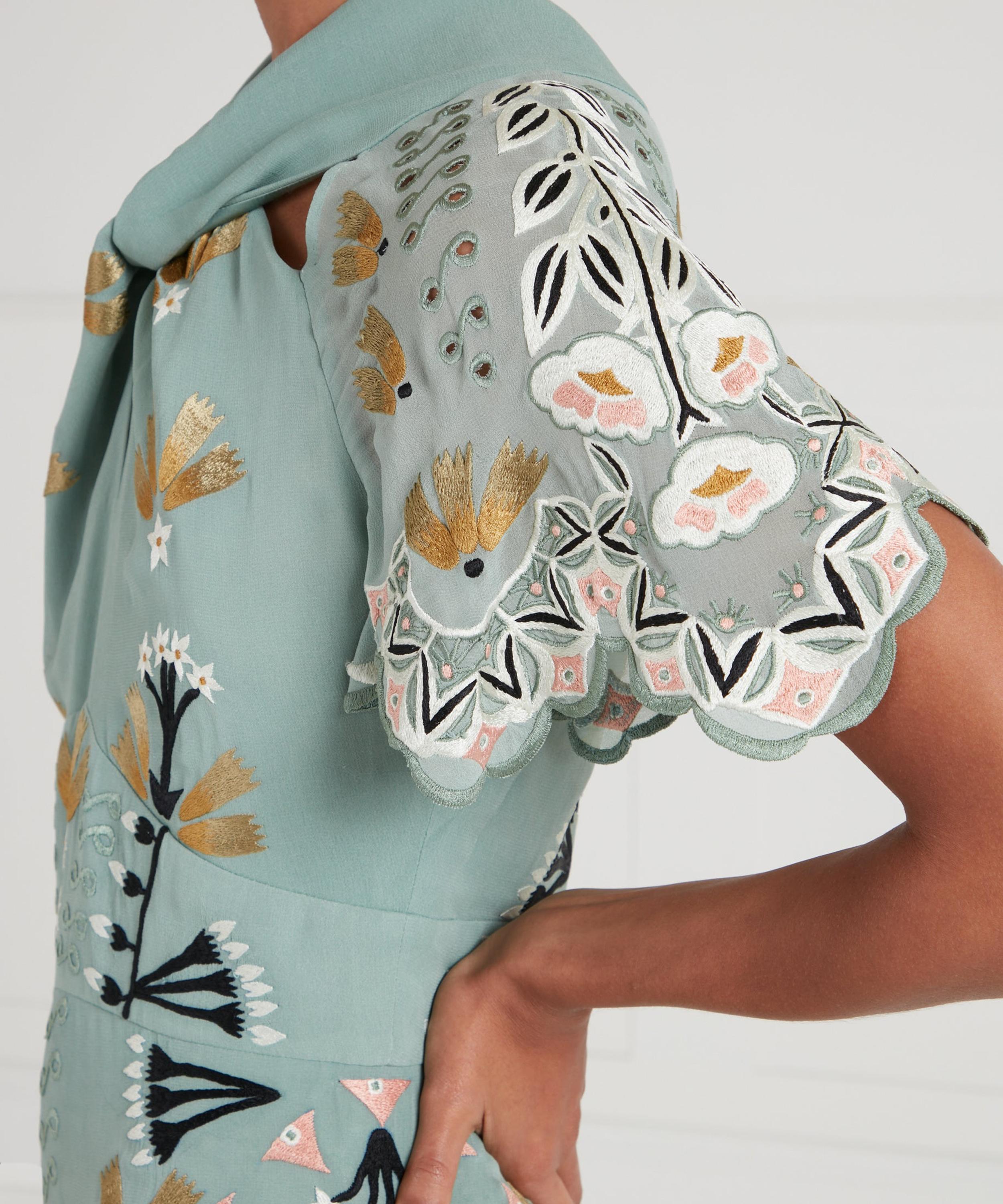 Temperley London - Rosalba Jade Green Dress image number 5