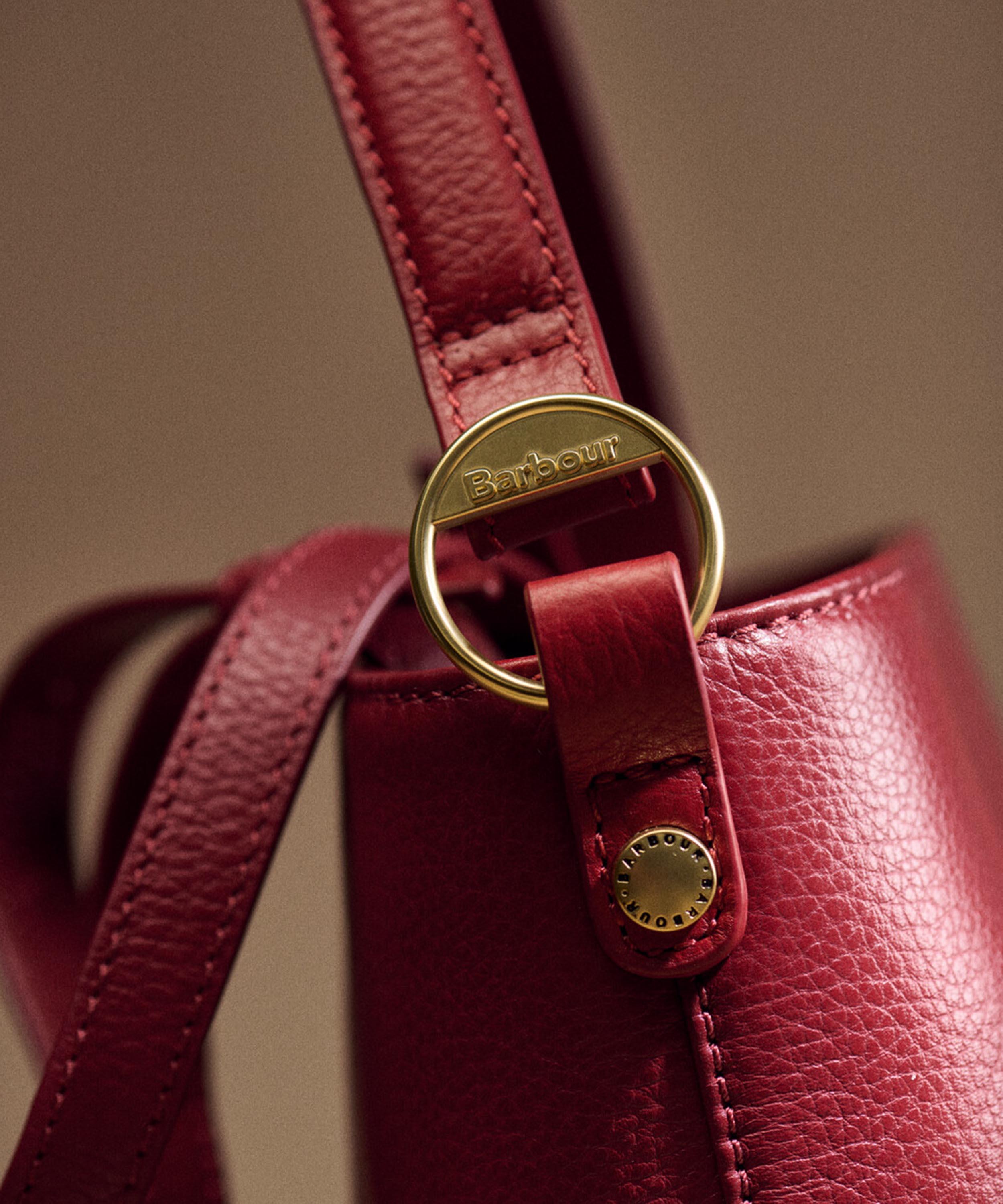 Barbour - Cedar Mini Leather Bucket Bag image number 3
