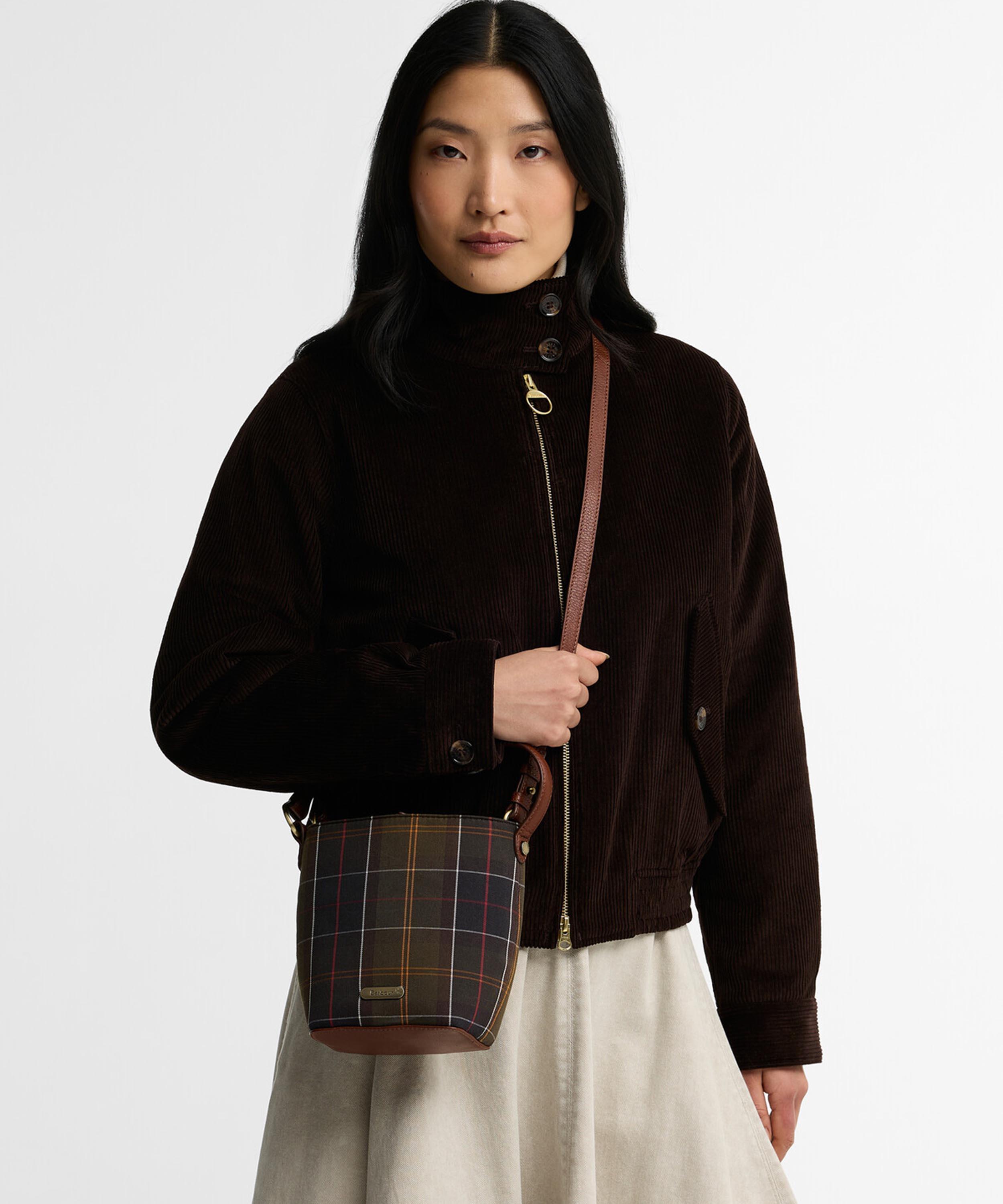 Barbour Cedar Mini Tartan Bucket Bag | Liberty