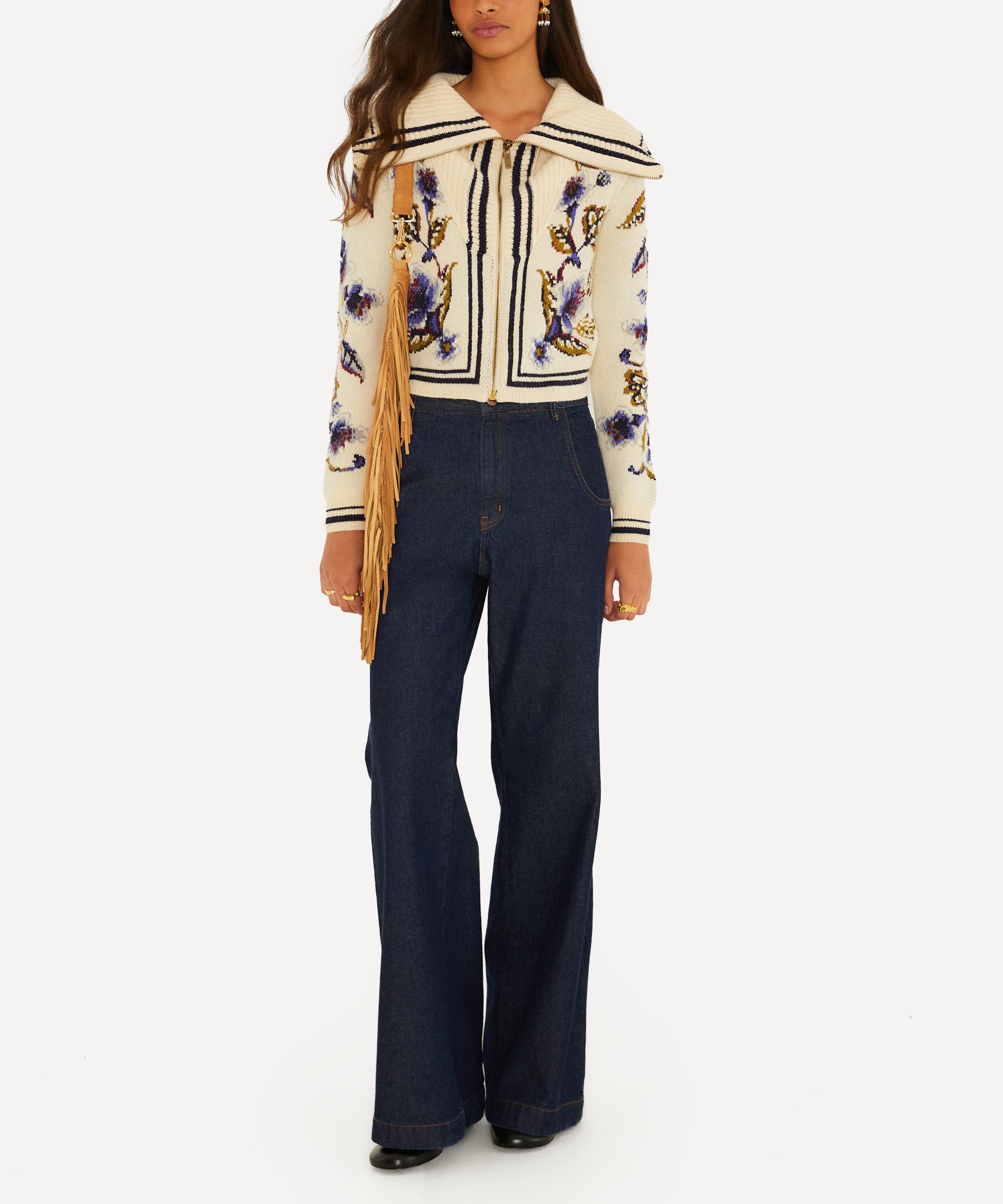 FARM Rio - Off-White Golden Nature Knit Cardigan image number 3