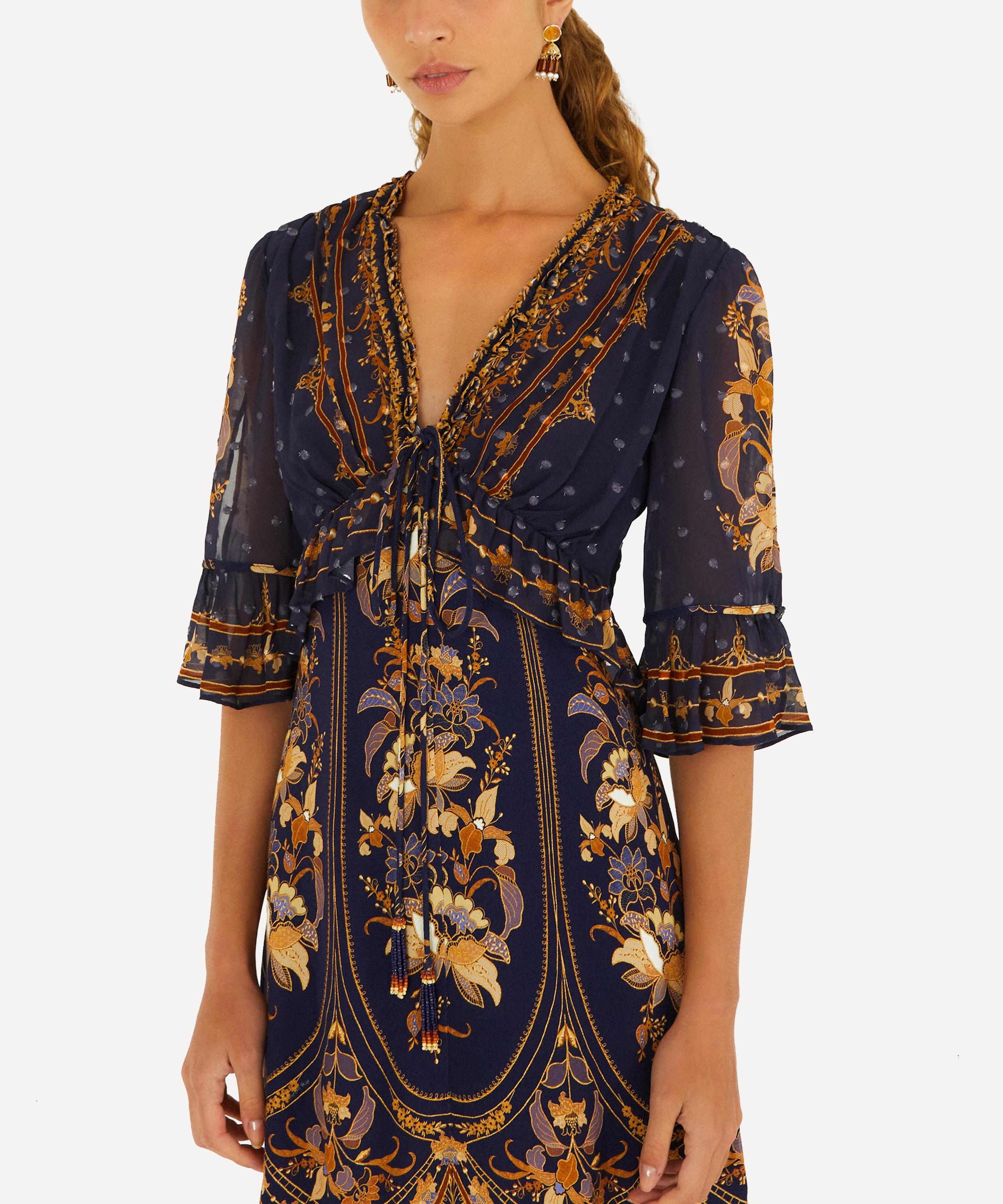 FARM Rio - Navy Short Sleeve Liz Mini Dress image number 0