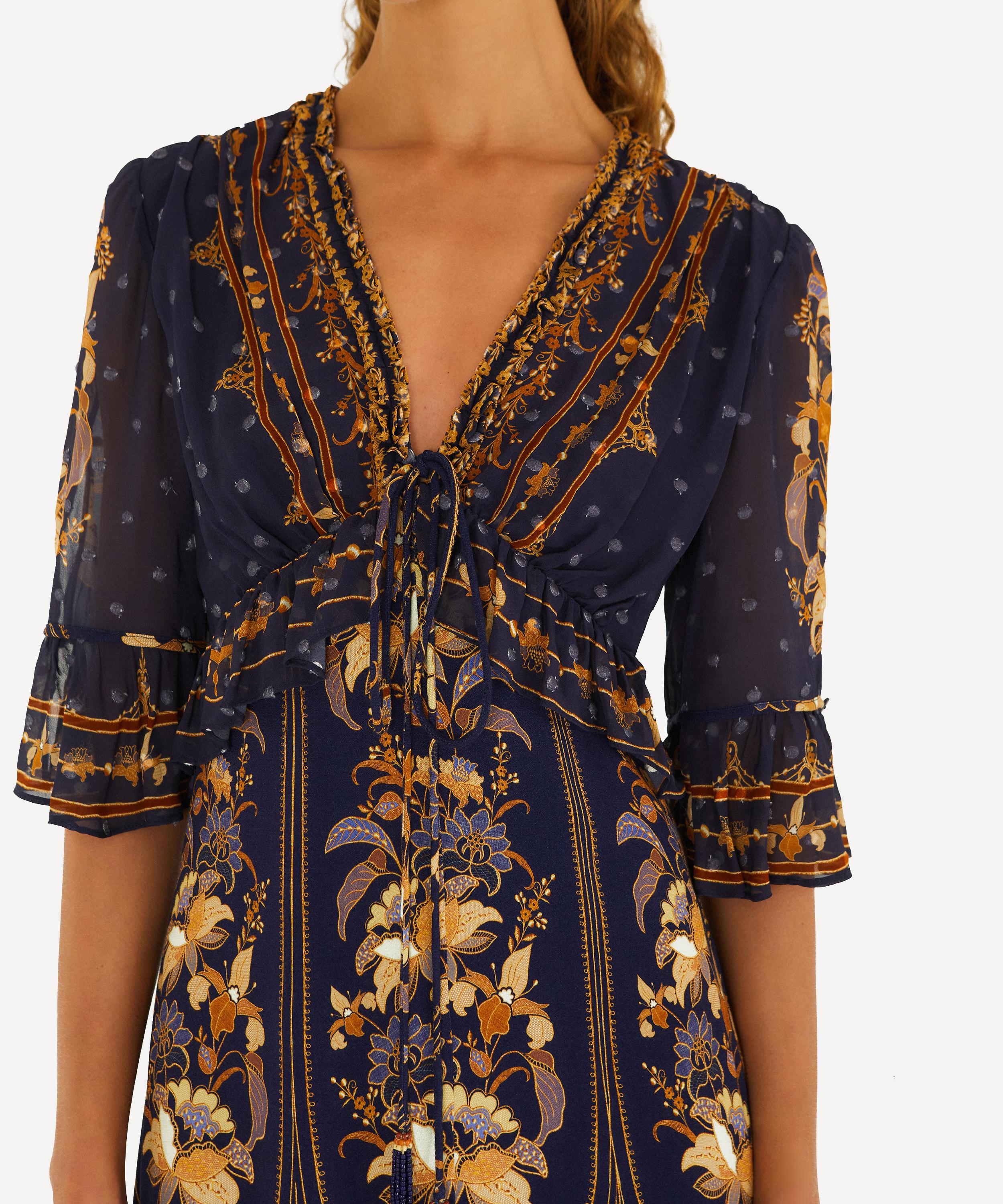 FARM Rio - Navy Short Sleeve Liz Mini Dress image number 1