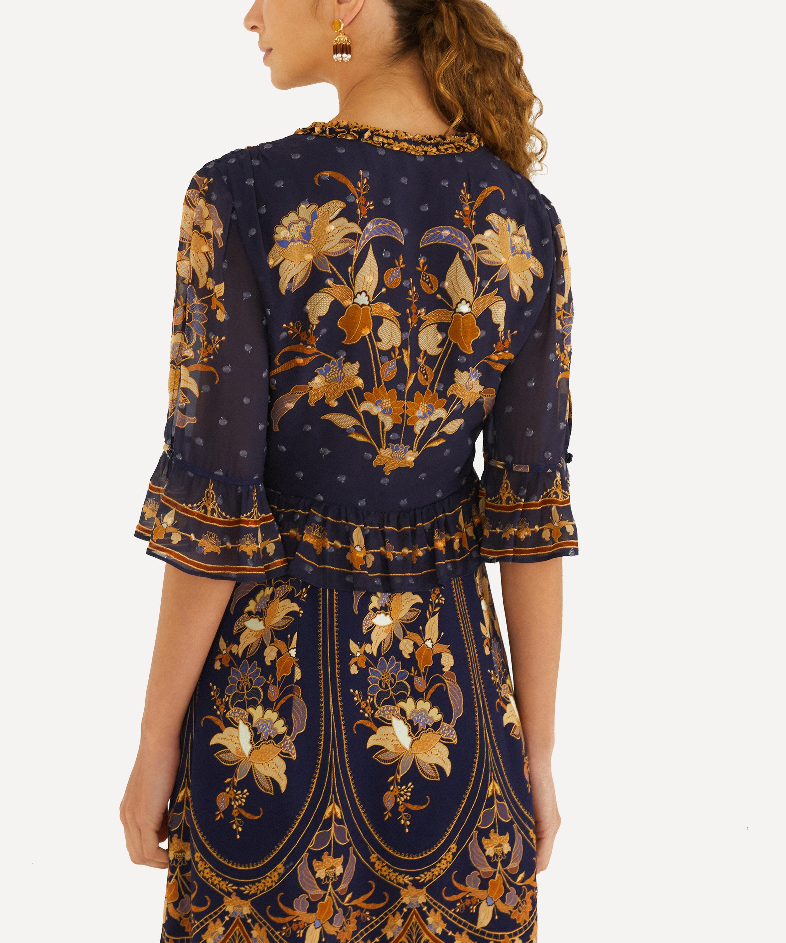 FARM Rio - Navy Short Sleeve Liz Mini Dress image number 2