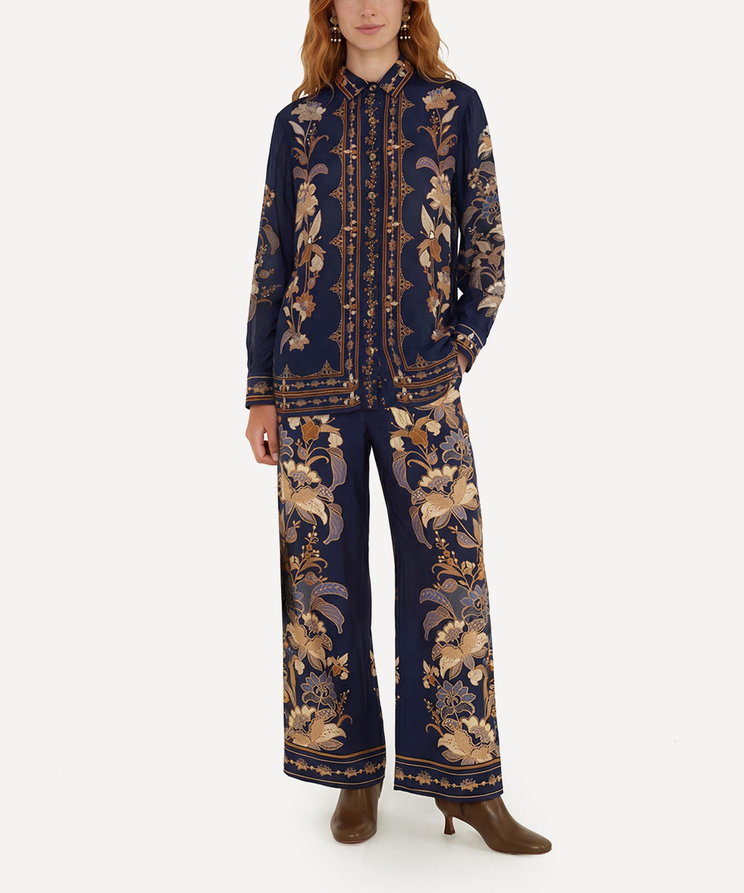 FARM Rio - Navy Lara Pajama Trousers image number 0