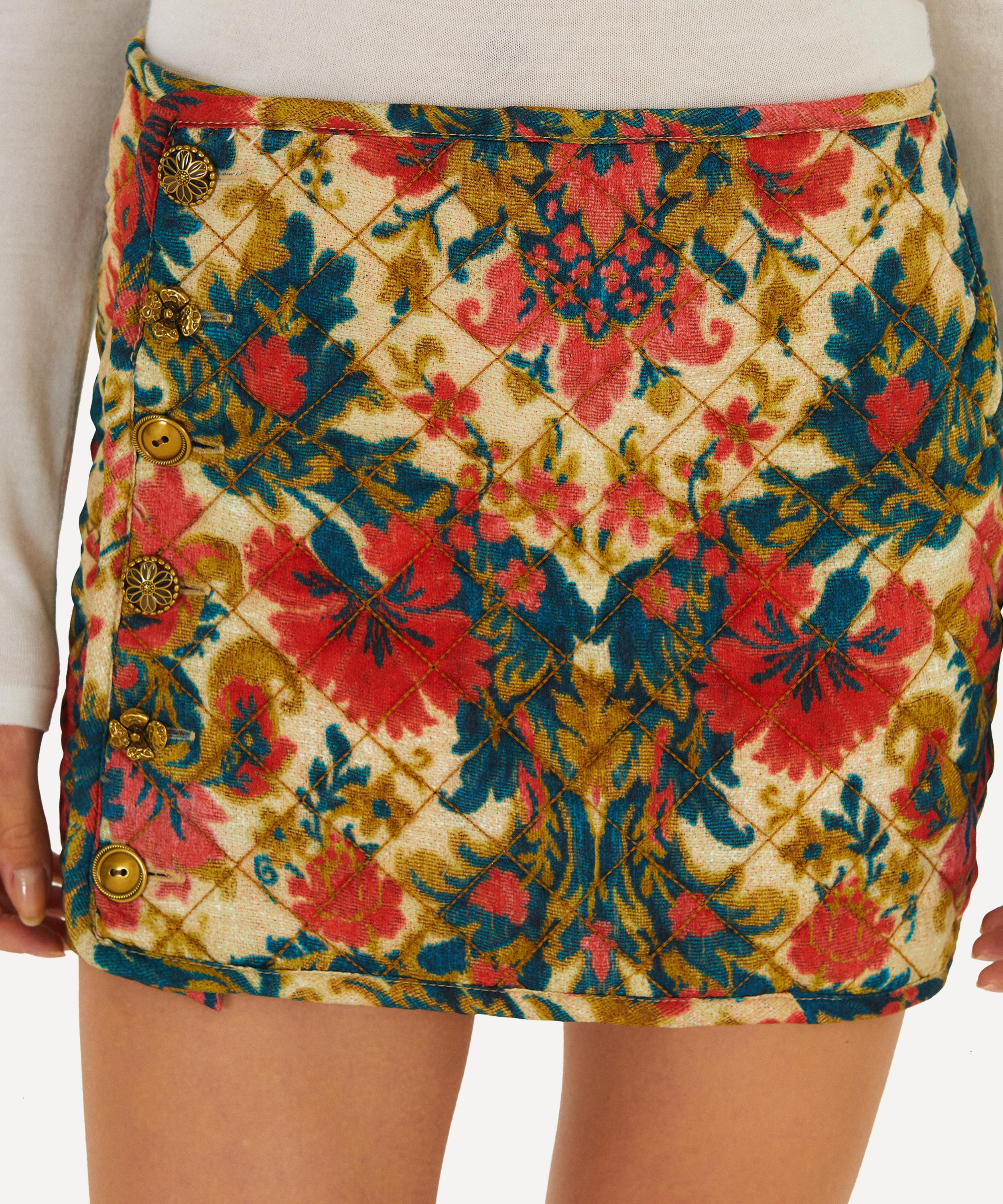 FARM Rio - Jacquard Arabesque Matelasse Mini Skirt image number 1